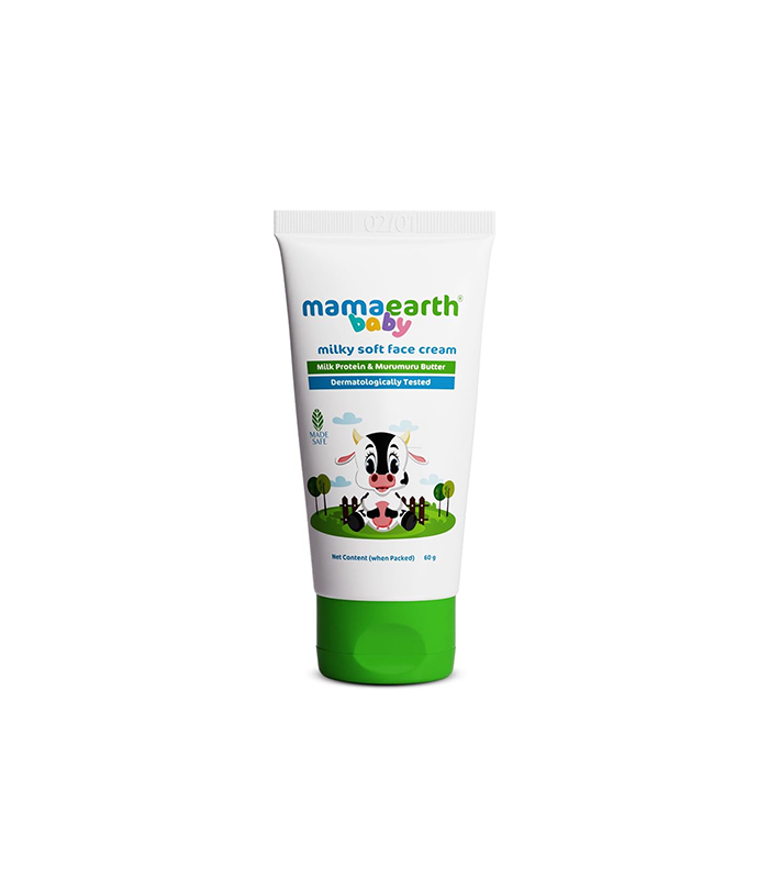 118-1 Mamaearth Milky Soft Natural Baby Face Cream for Babies, For All Skin Types 60 g - Image 1