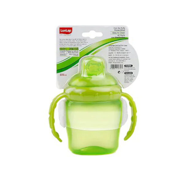 Luvlap Green Hippo Spout Sipper For Infant (6 M Plus) 225 ml