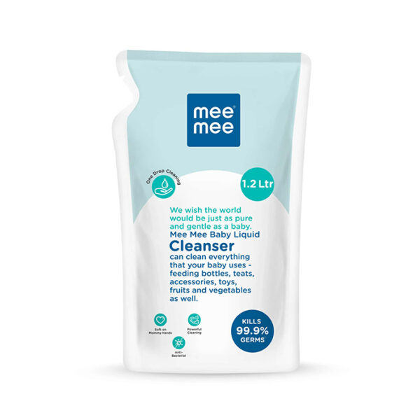 Mee Mee Baby Liquid Cleanser Refill Pack | Anti-Bacterial Kills 99.9% Germs | No Alcohol - 1l