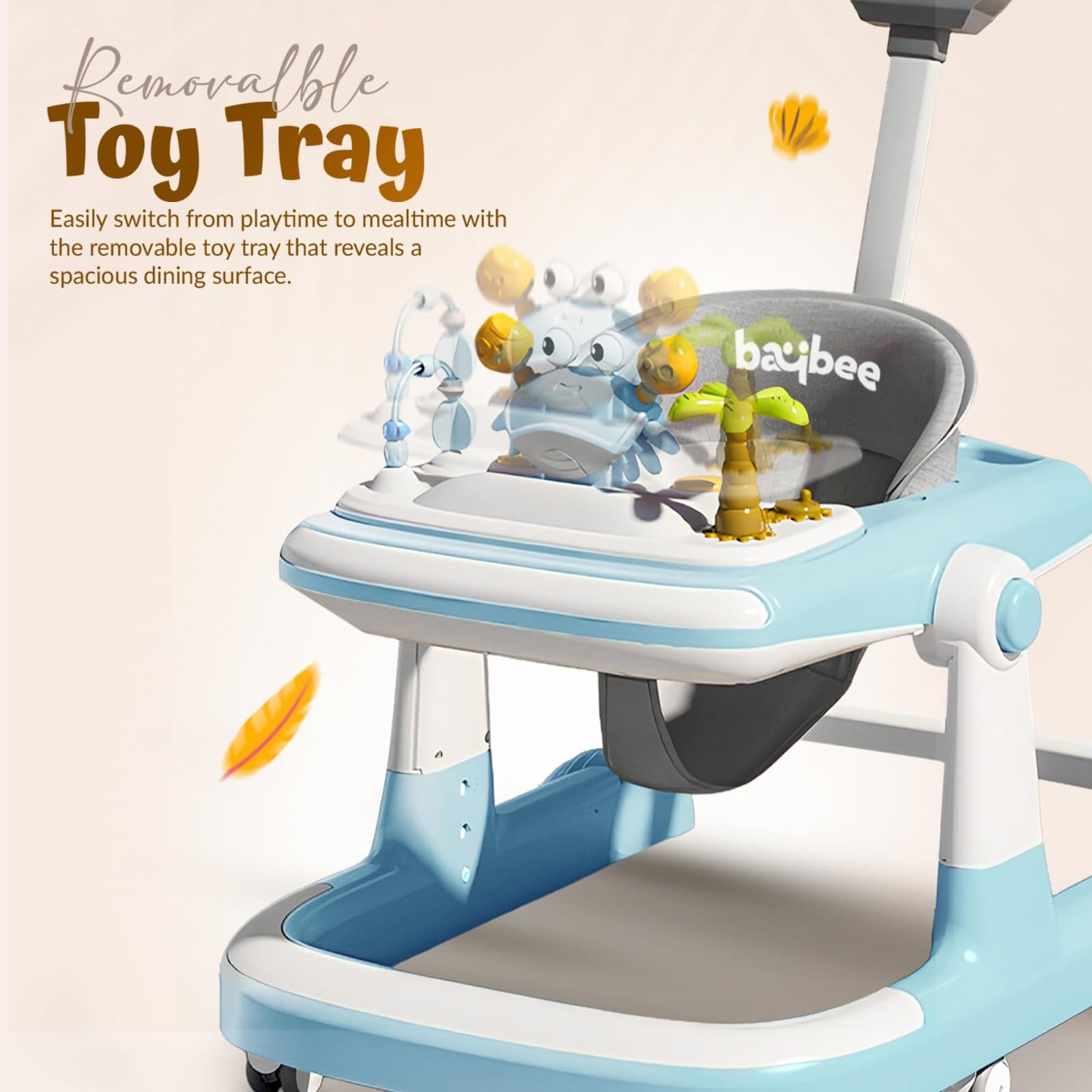 Baybee 3 in 1 Baby Walker for 6-18 Month Baby, Push Walker for Kids with Parental Handle - Image 10