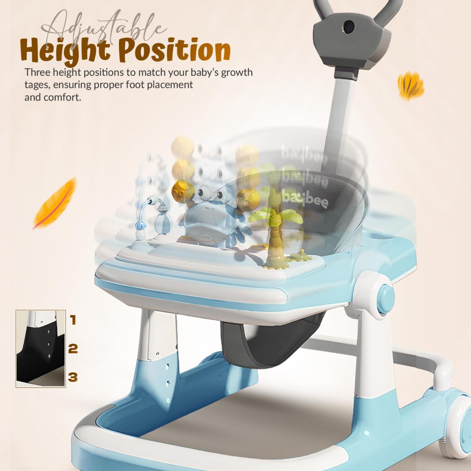 Baybee 3 in 1 Baby Walker for 6-18 Month Baby, Push Walker for Kids with Parental Handle - Image 11