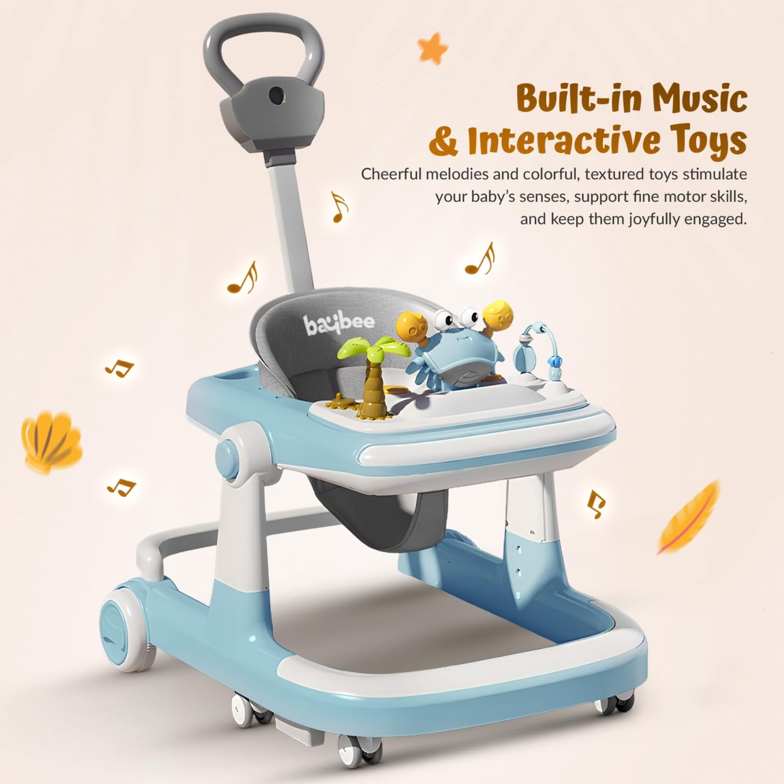 Baybee 3 in 1 Baby Walker for 6-18 Month Baby, Push Walker for Kids with Parental Handle - Image 12