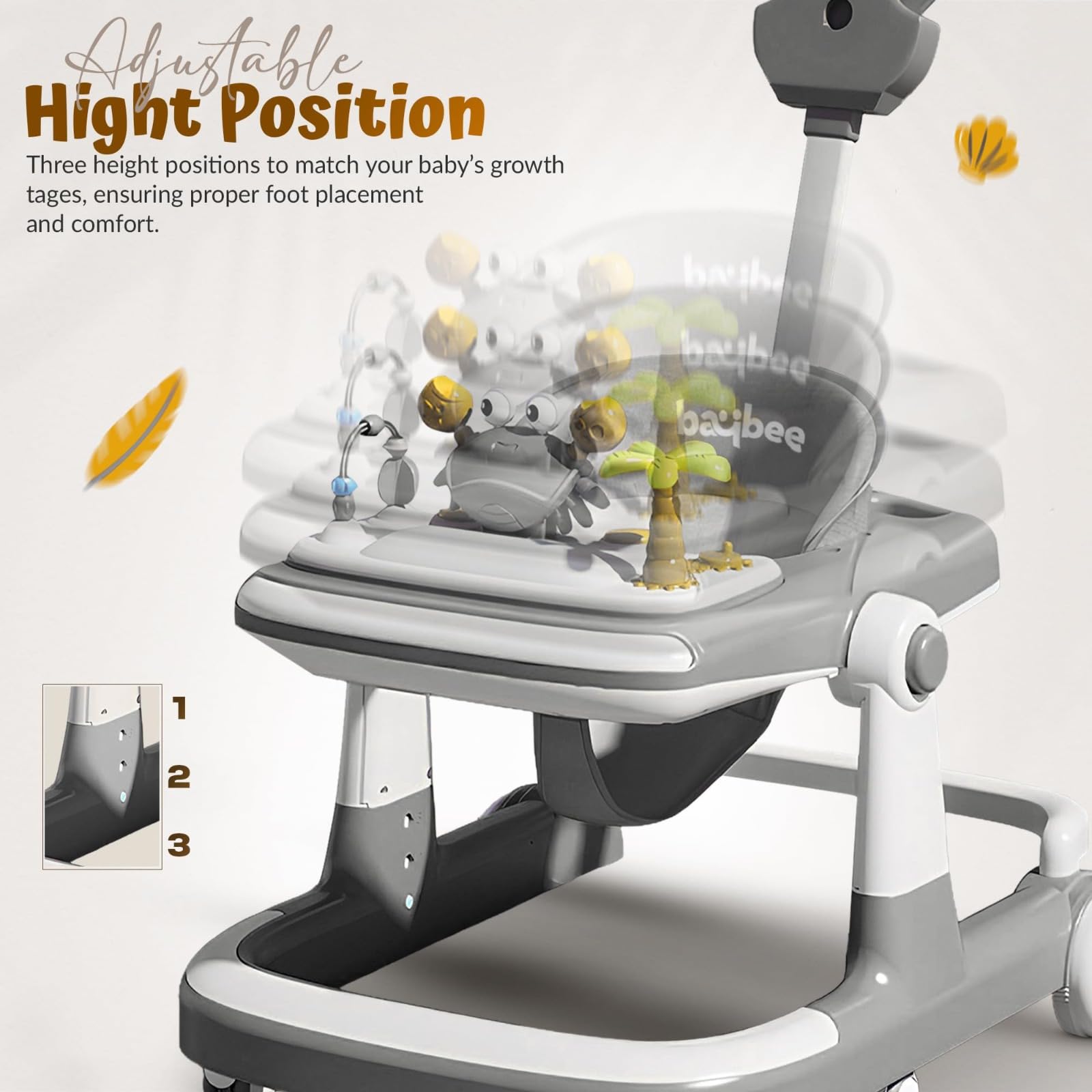 Baybee 3 in 1 Baby Walker for 6-18 Month Baby, Push Walker for Kids with Parental Handle - Image 18