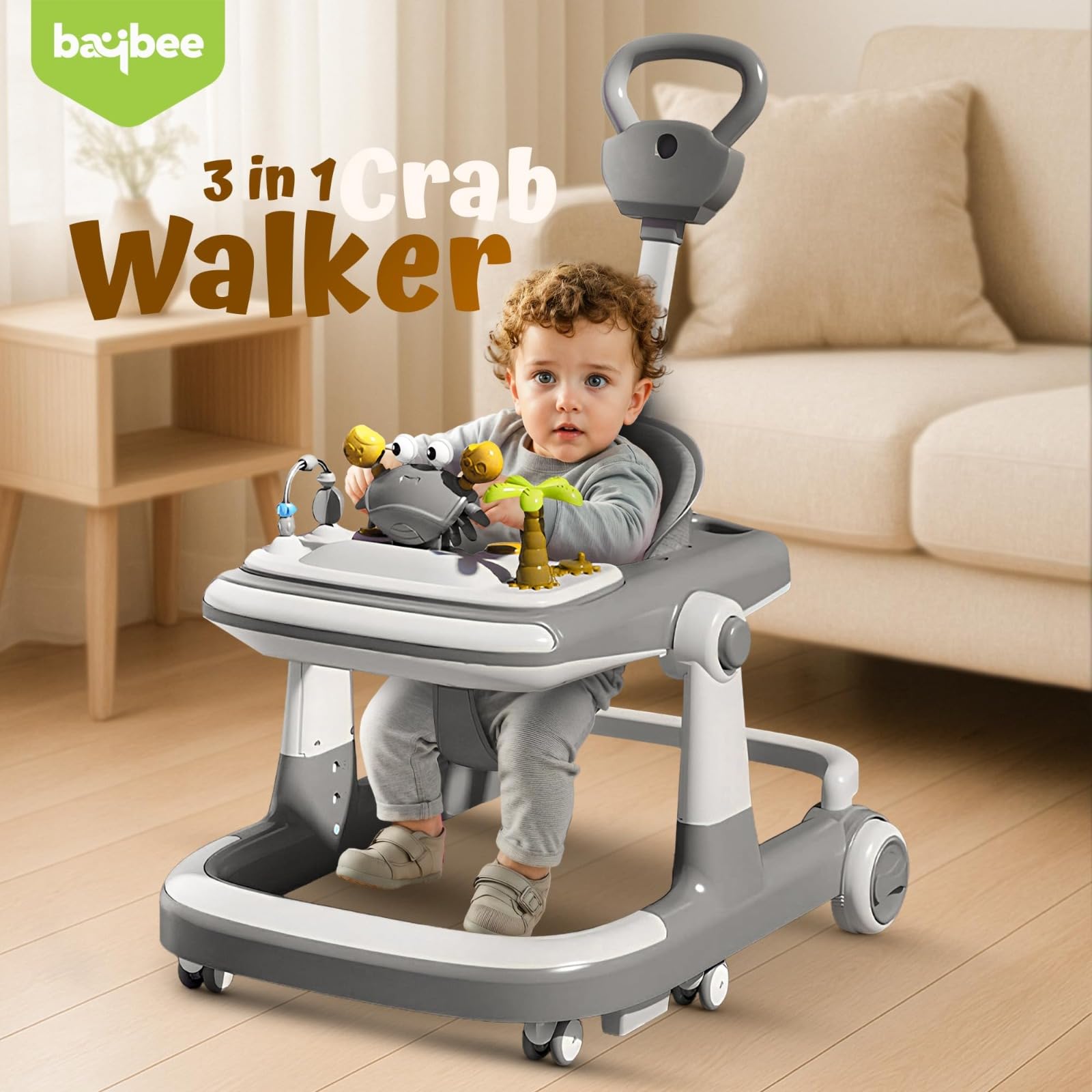 Baybee 3 in 1 Baby Walker for 6-18 Month Baby, Push Walker for Kids with Parental Handle - Image 21