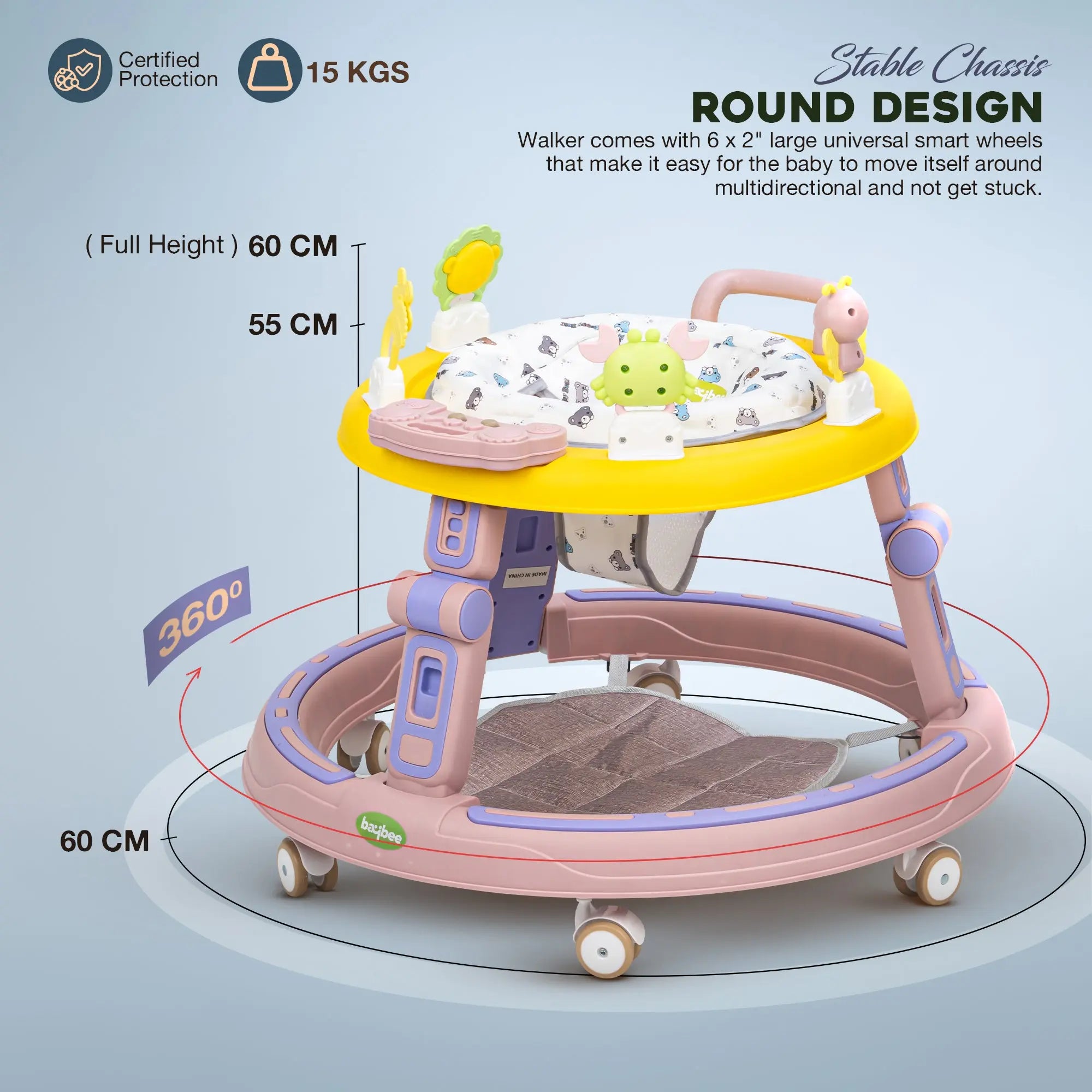 Baybee Whizz Baby Walker Portable Kids Walker - Image 10