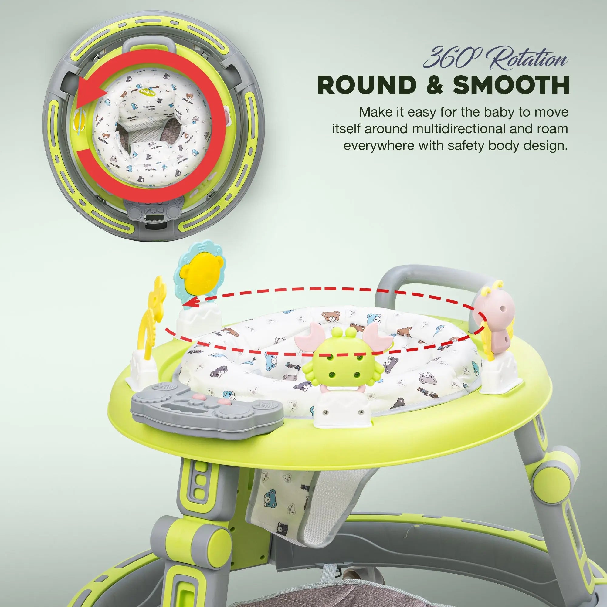 Baybee Whizz Baby Walker Portable Kids Walker - Image 14