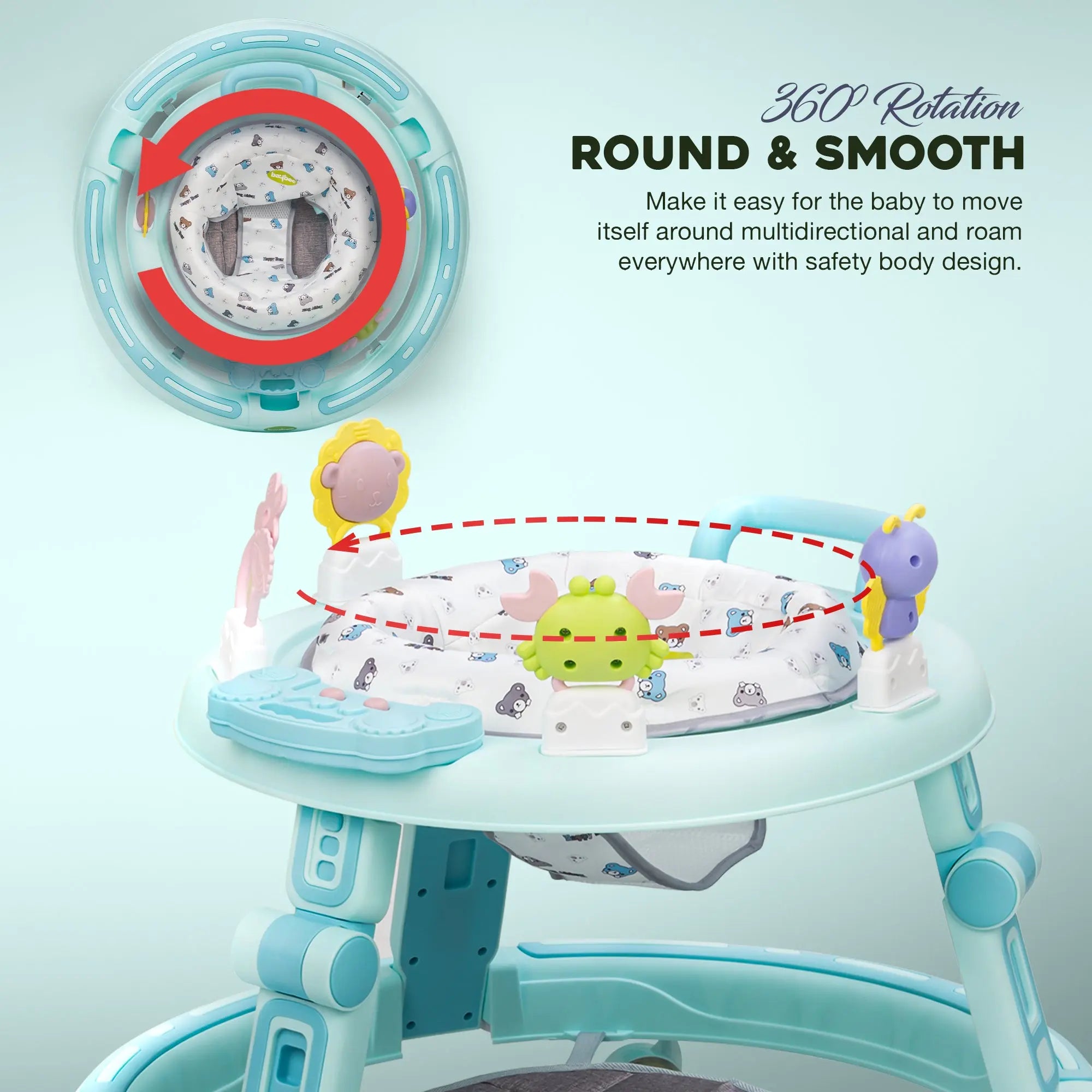 Baybee Whizz Baby Walker Portable Kids Walker - Image 24