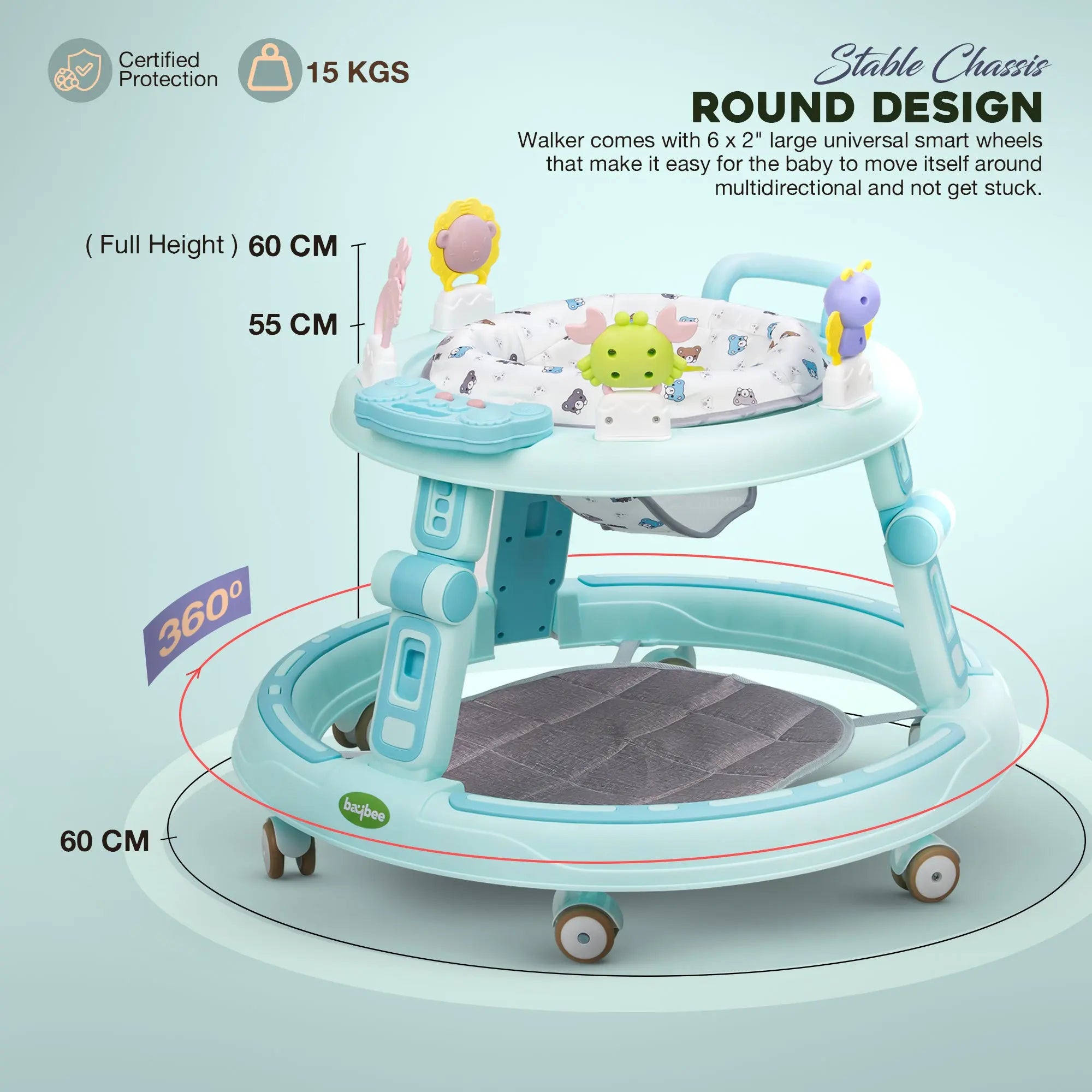Baybee Whizz Baby Walker Portable Kids Walker - Image 30