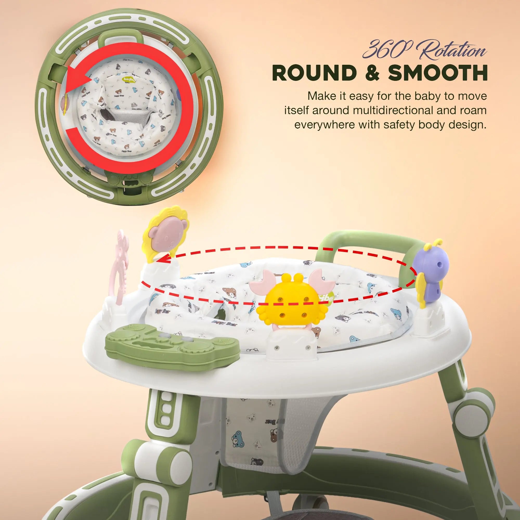 Baybee Whizz Baby Walker Portable Kids Walker - Image 34