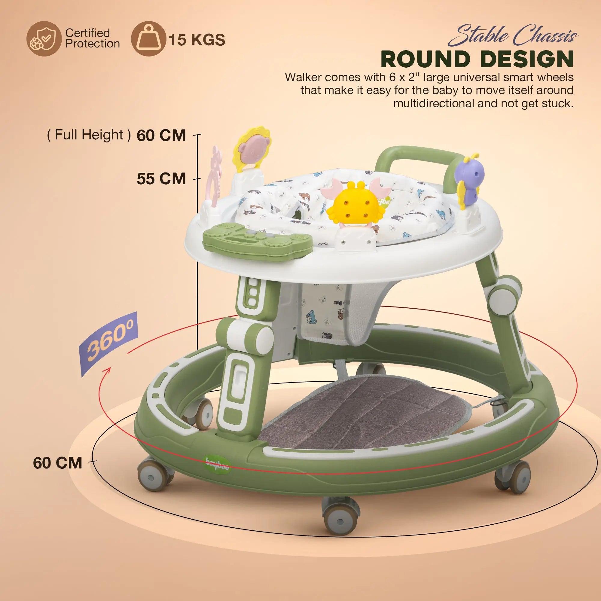 Baybee Whizz Baby Walker Portable Kids Walker - Image 41
