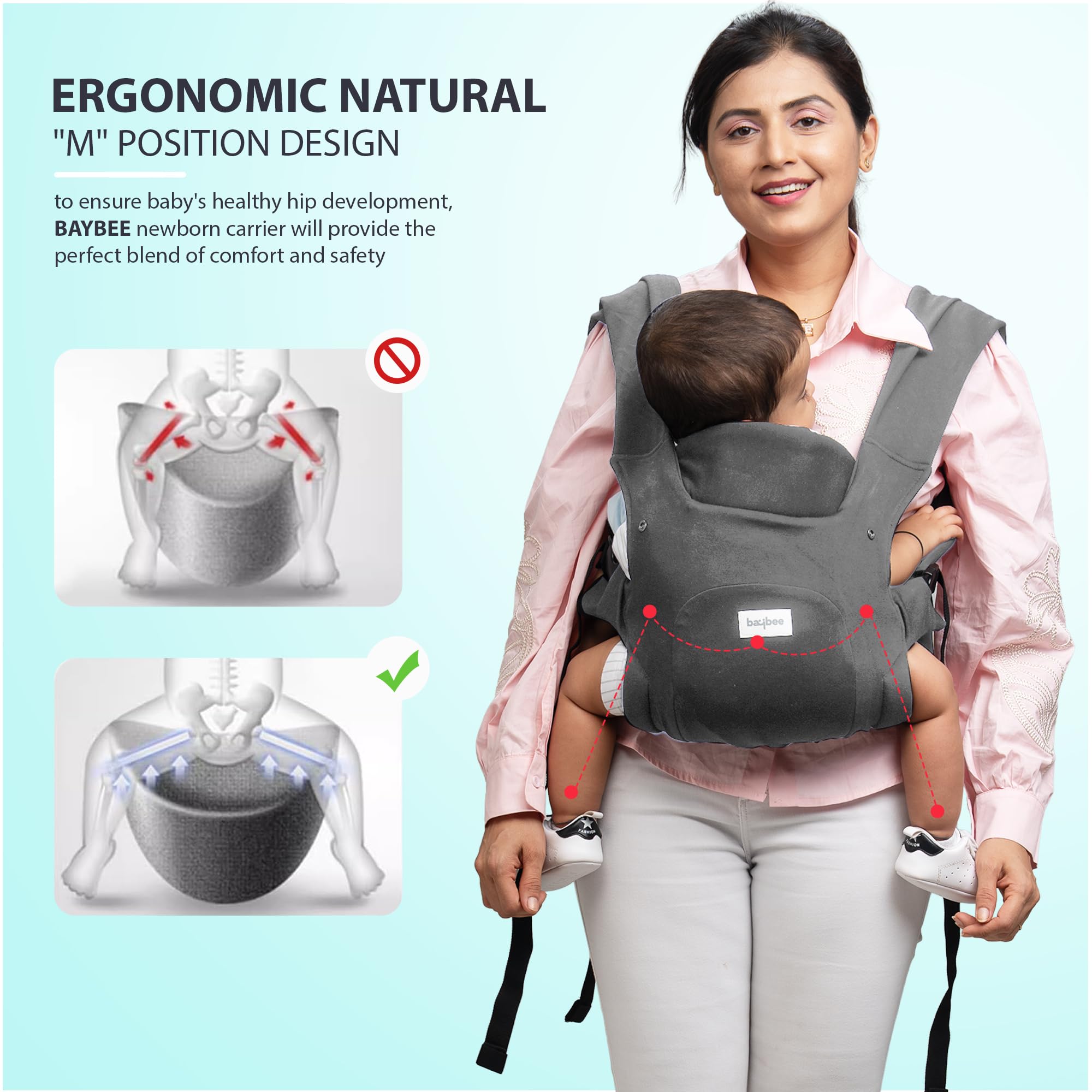 Baybee CozyNest Hip Seat Baby Carrier for New born Baby Carry Bags - Image 5