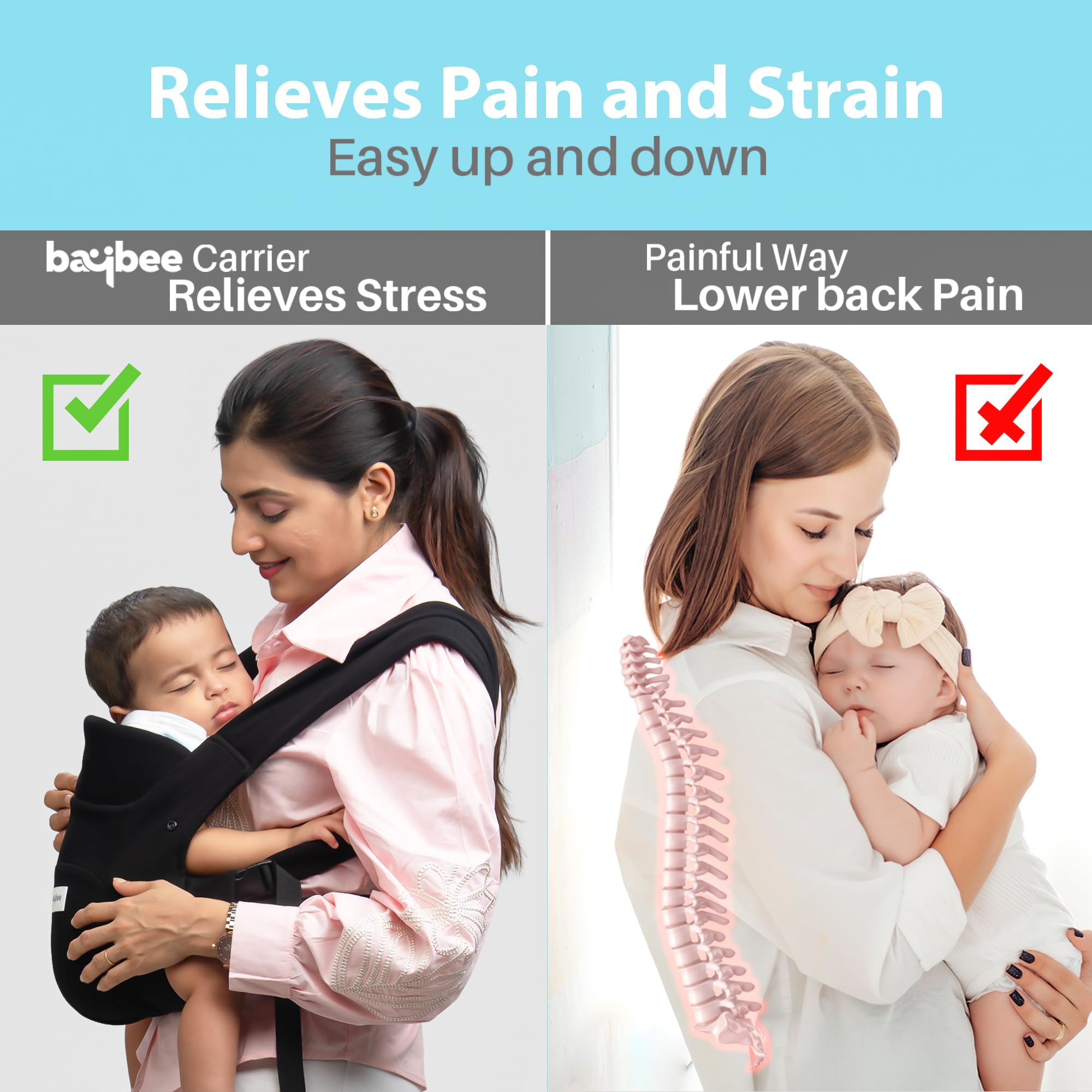 Baybee CozyNest Hip Seat Baby Carrier for New born Baby Carry Bags - Image 9