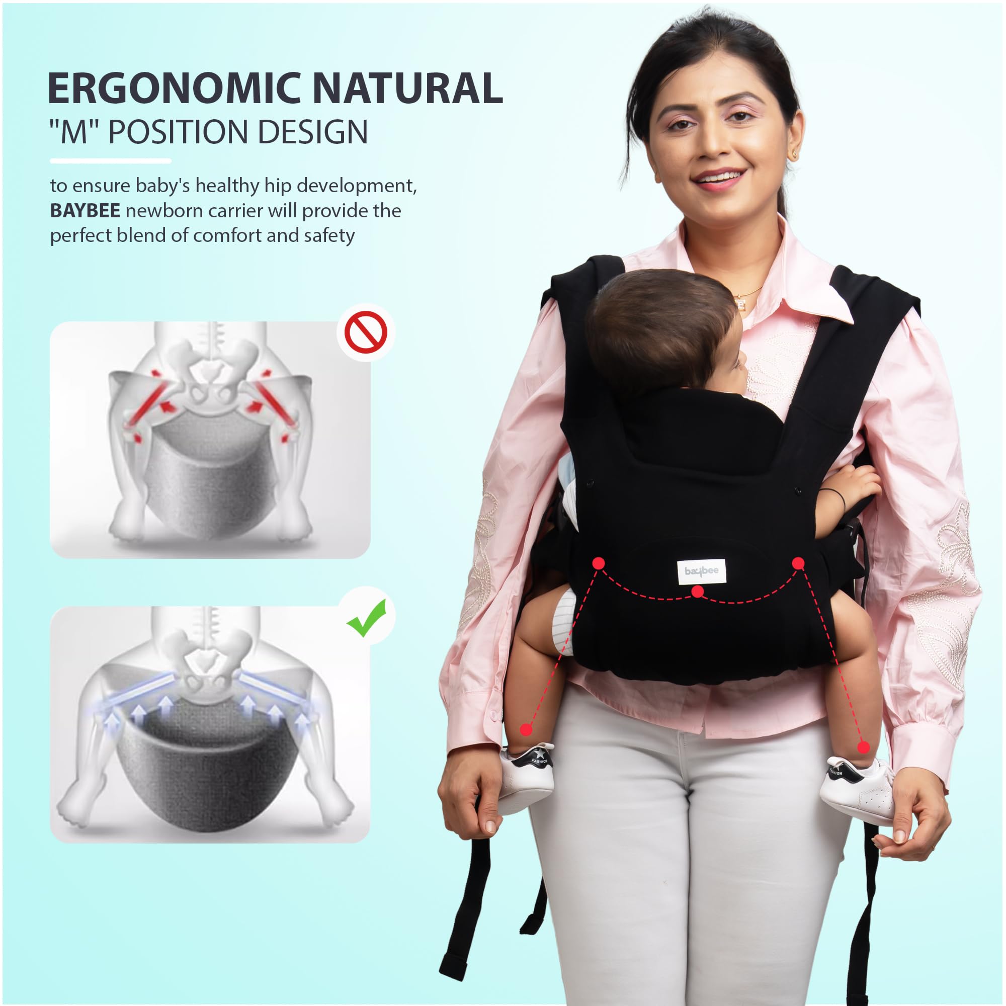 Baybee CozyNest Hip Seat Baby Carrier for New born Baby Carry Bags - Image 12