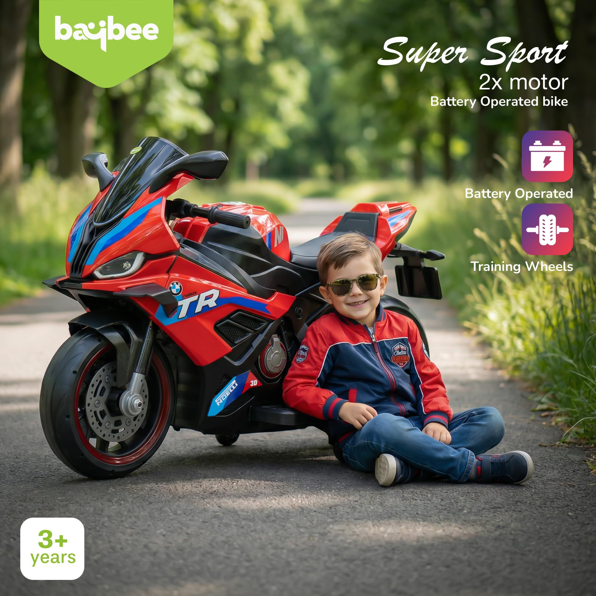 Baybee BTR Baby Battery Operated Bike for Kids - Image 10