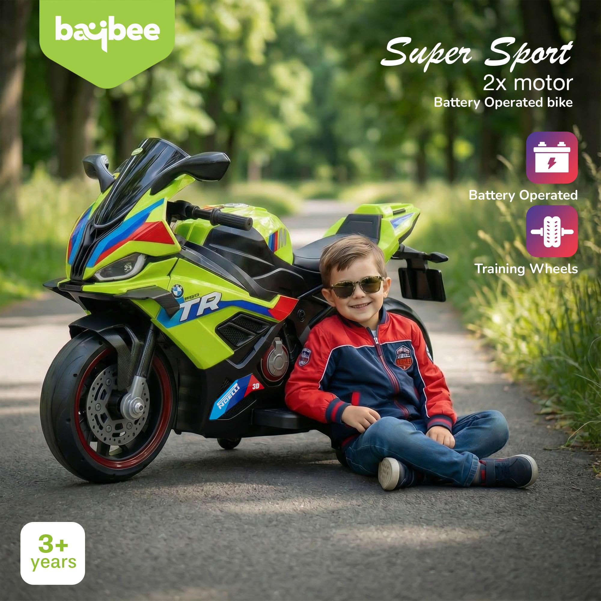 Baybee BTR Baby Battery Operated Bike for Kids - Image 18