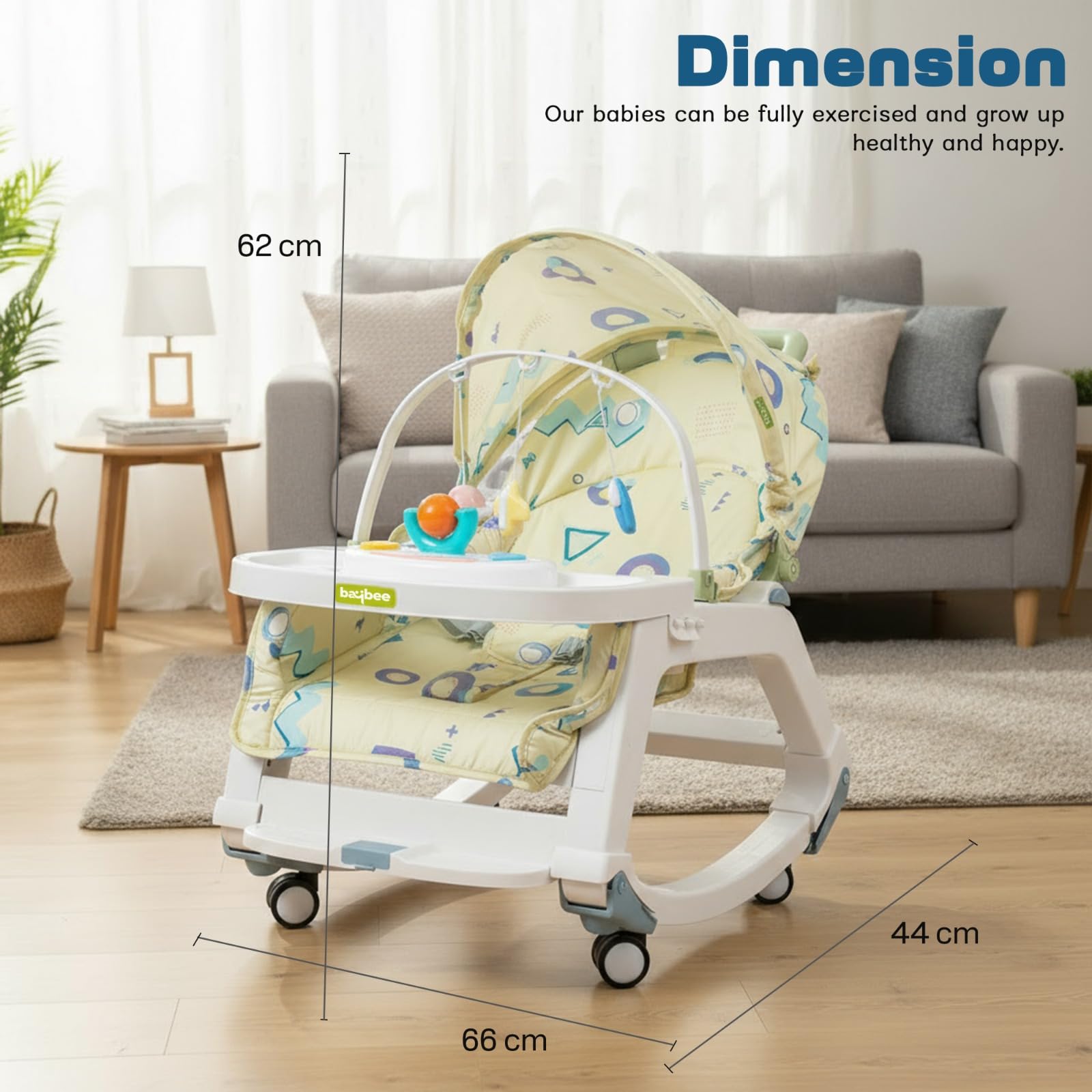Baybee 5 in 1 Baby Rocking Chair for Kids - Image 34