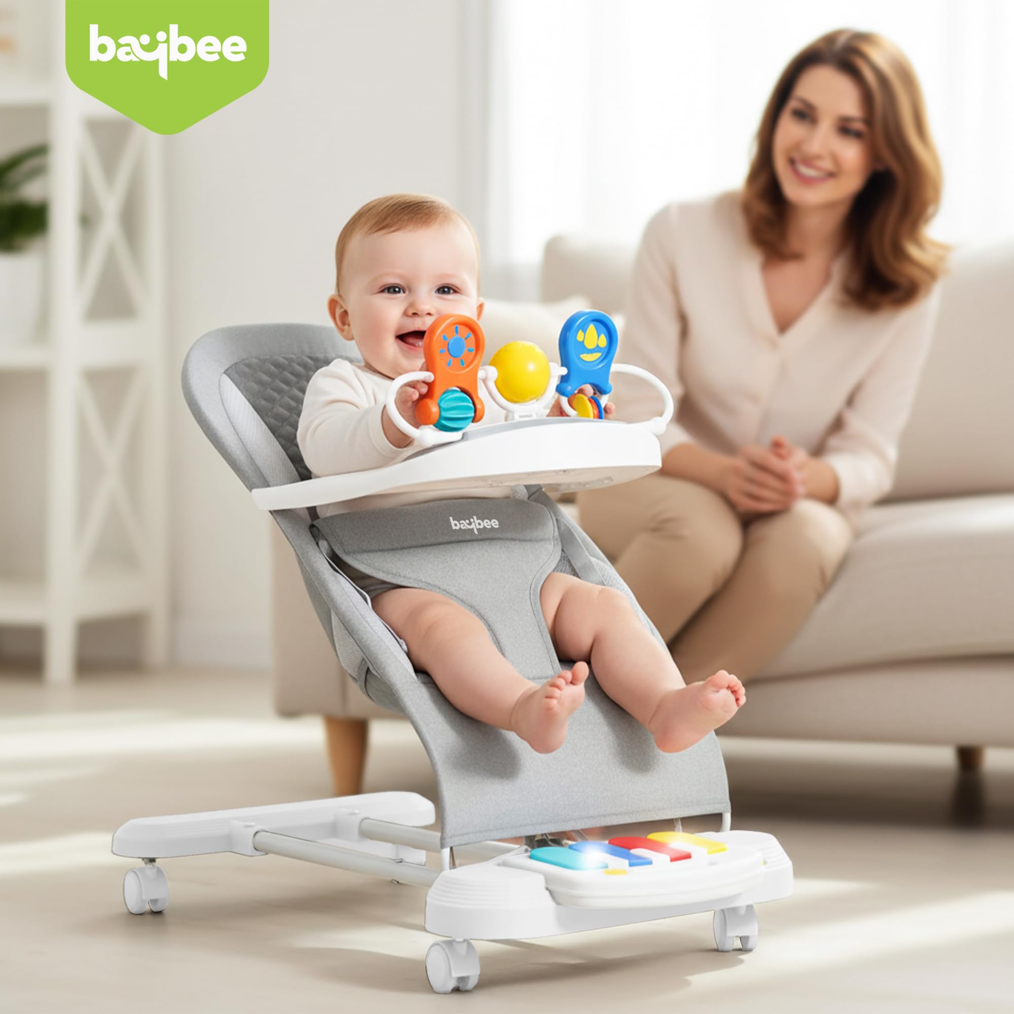 Baybee Nestra Rocker for Baby Bouncer with Music - Image 11