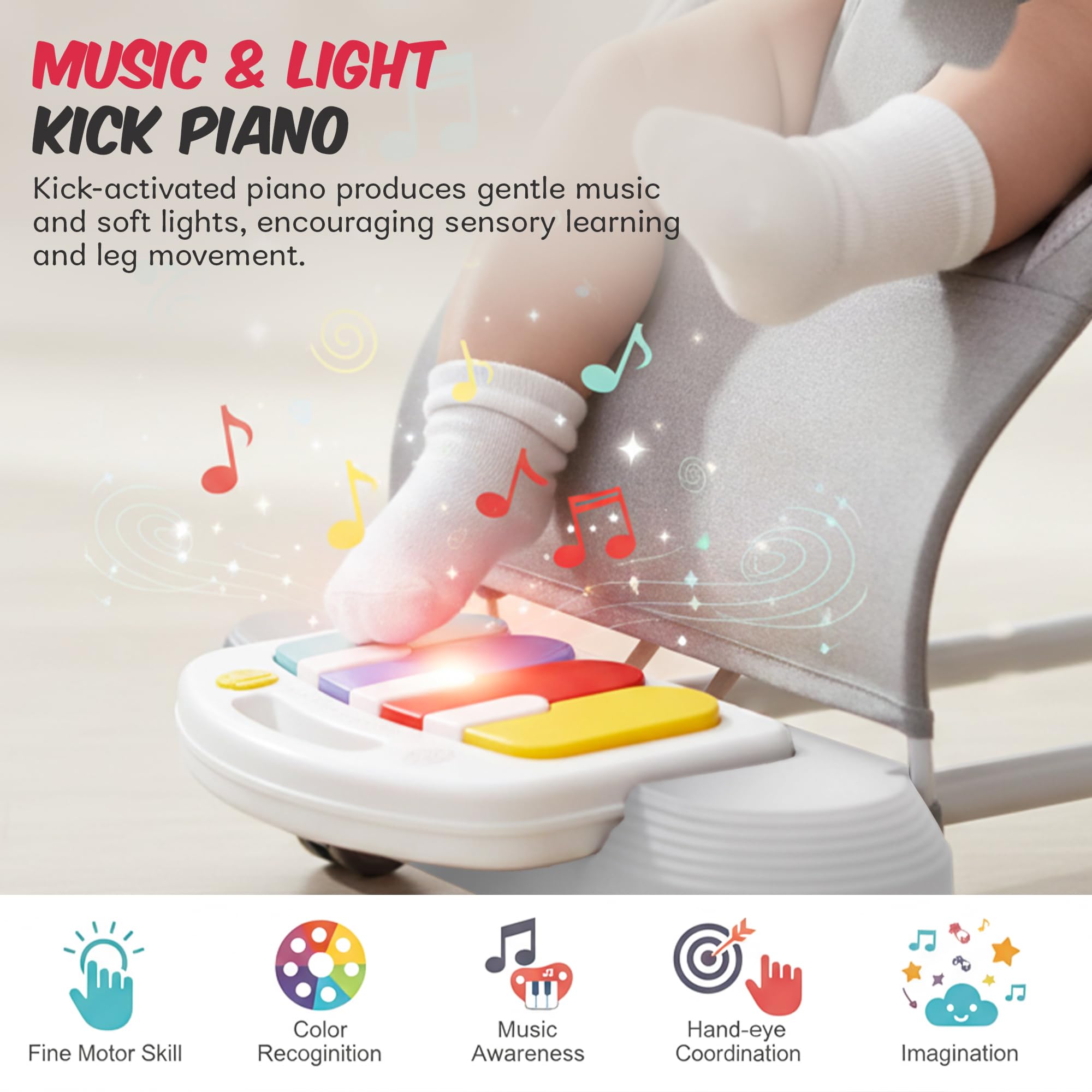 Baybee Nestra Rocker for Baby Bouncer with Music - Image 15
