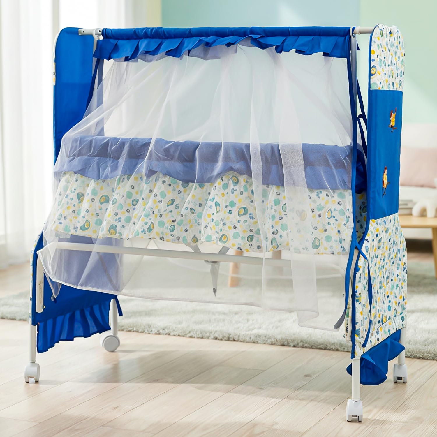 Baybee Baby Swing Cradle for Newborn Babies with Mosquito Net, Infant Jhula, Palna for Kids - Image 8