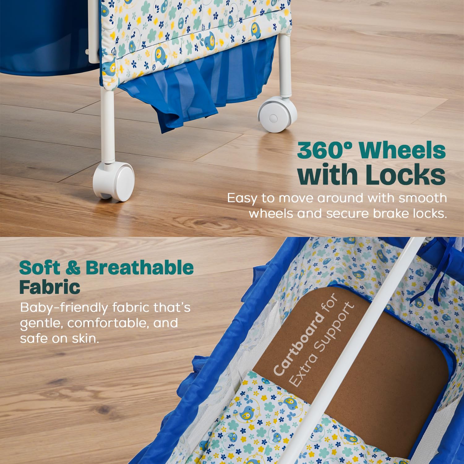 Baybee Baby Swing Cradle for Newborn Babies with Mosquito Net, Infant Jhula, Palna for Kids - Image 12