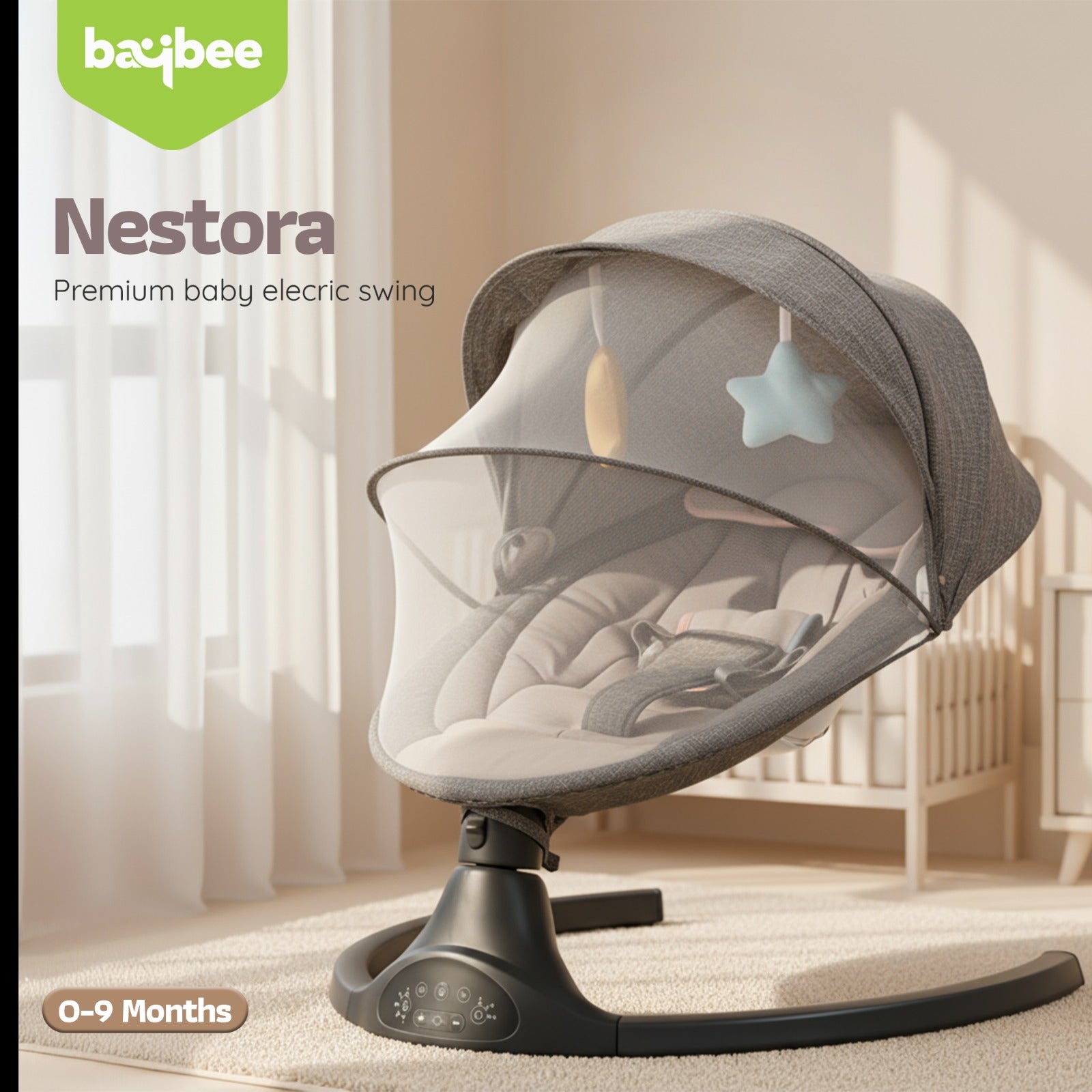 Baybee Automatic Electric Baby Swing Cradle - Image 2