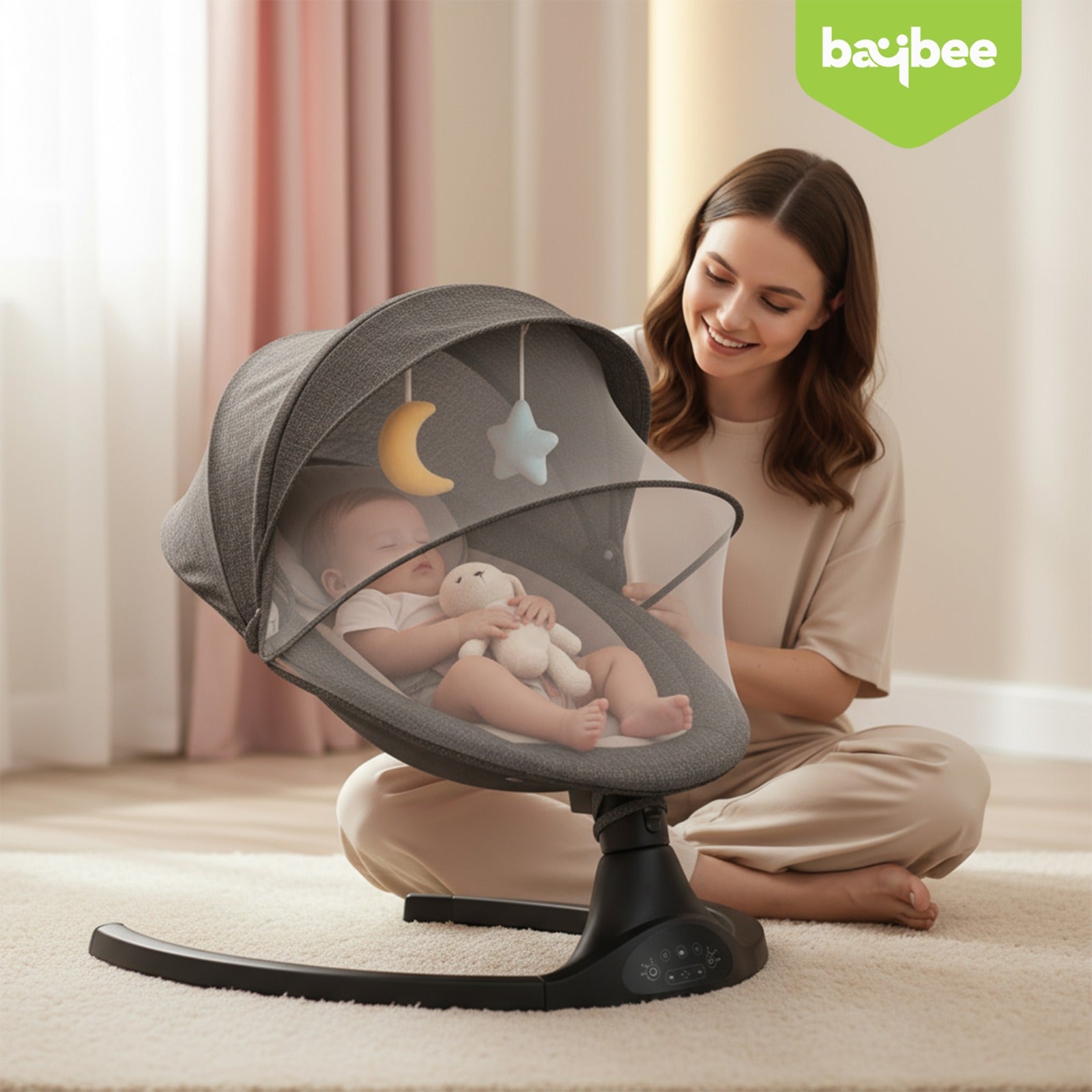 Baybee Automatic Electric Baby Swing Cradle - Image 3