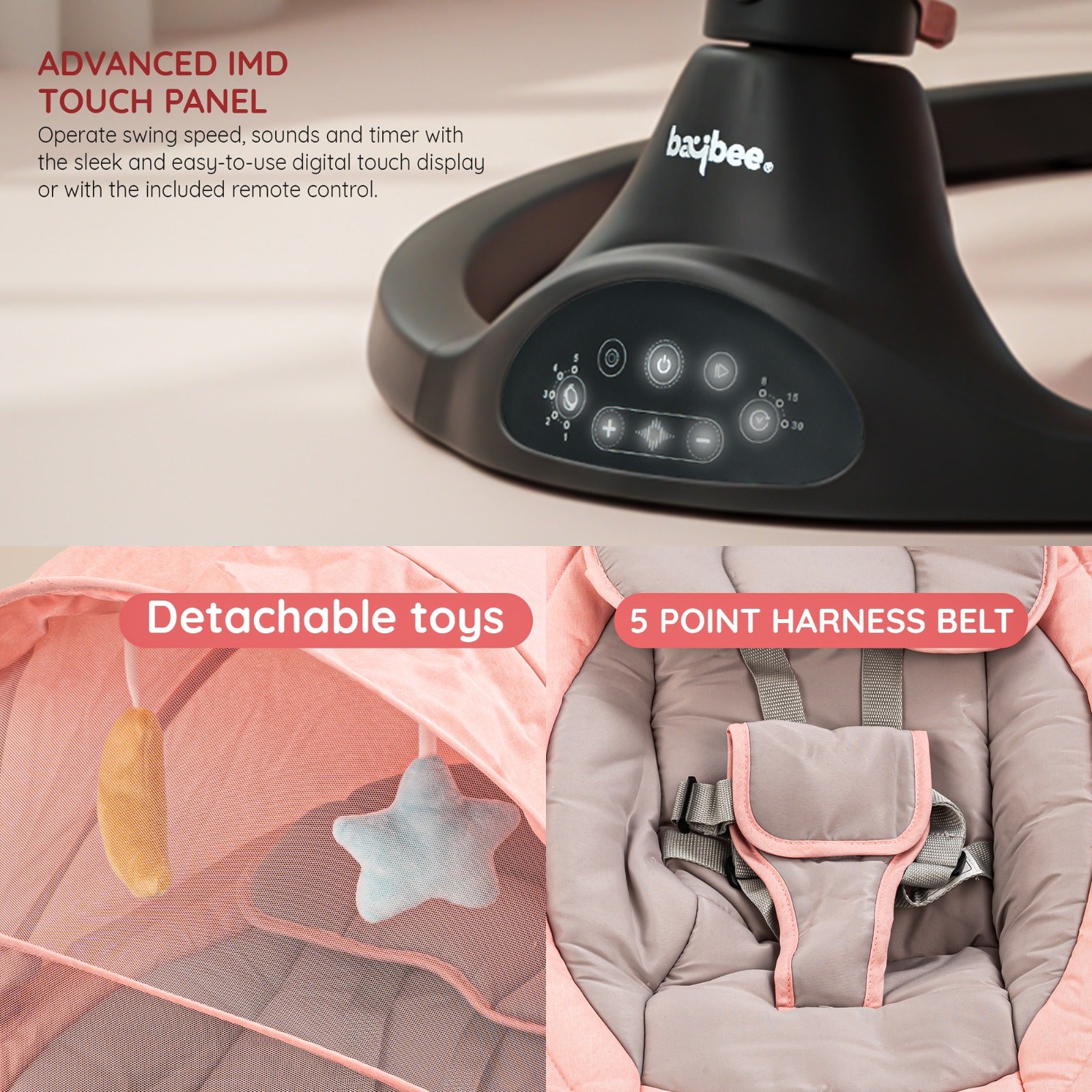 Baybee Automatic Electric Baby Swing Cradle - Image 15