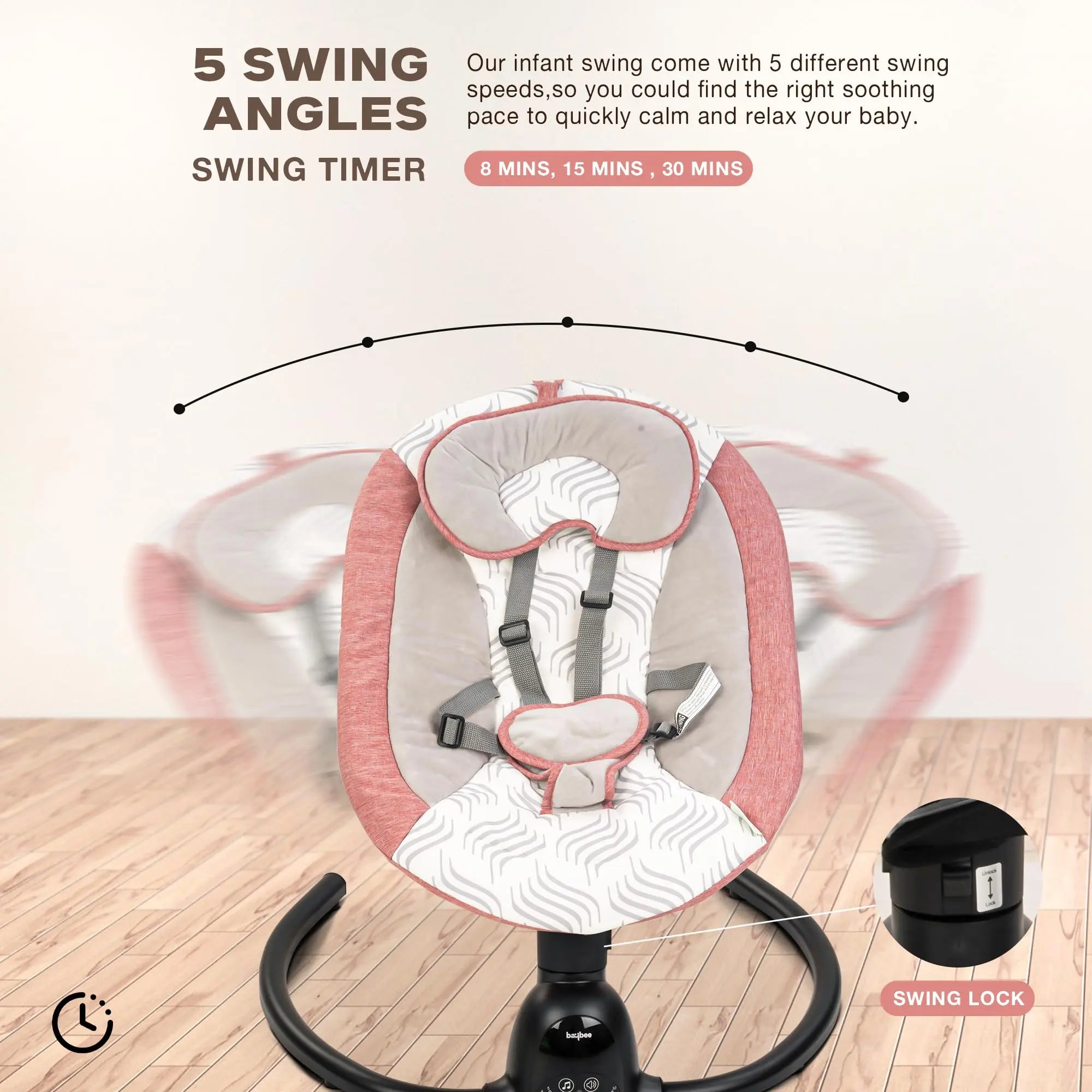 Baybee Electric Automatic Swing Cradle for New Born Baby - Image 24