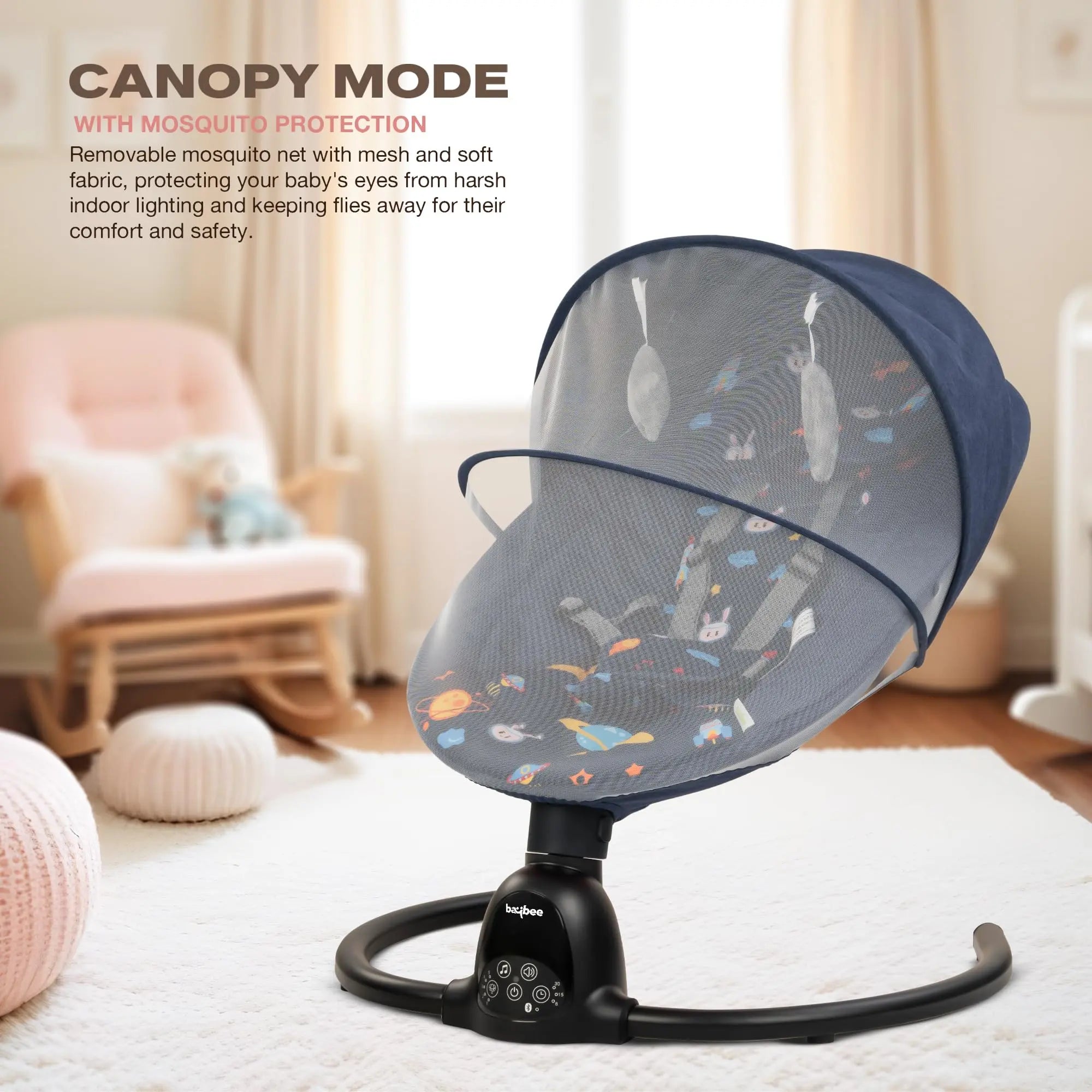Baybee Electric Automatic Swing Cradle for New Born Baby - Image 34