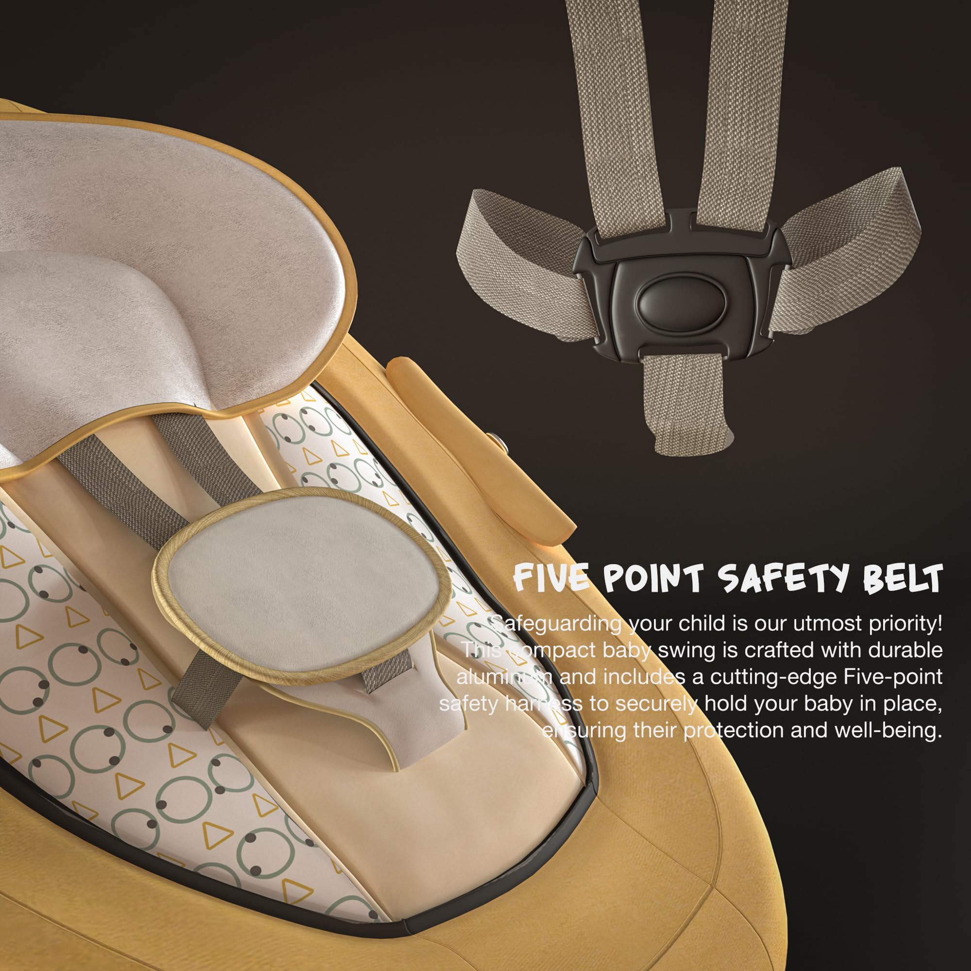 Baybee Lullabies Automatic Electric Baby Swing Cradle - Image 8