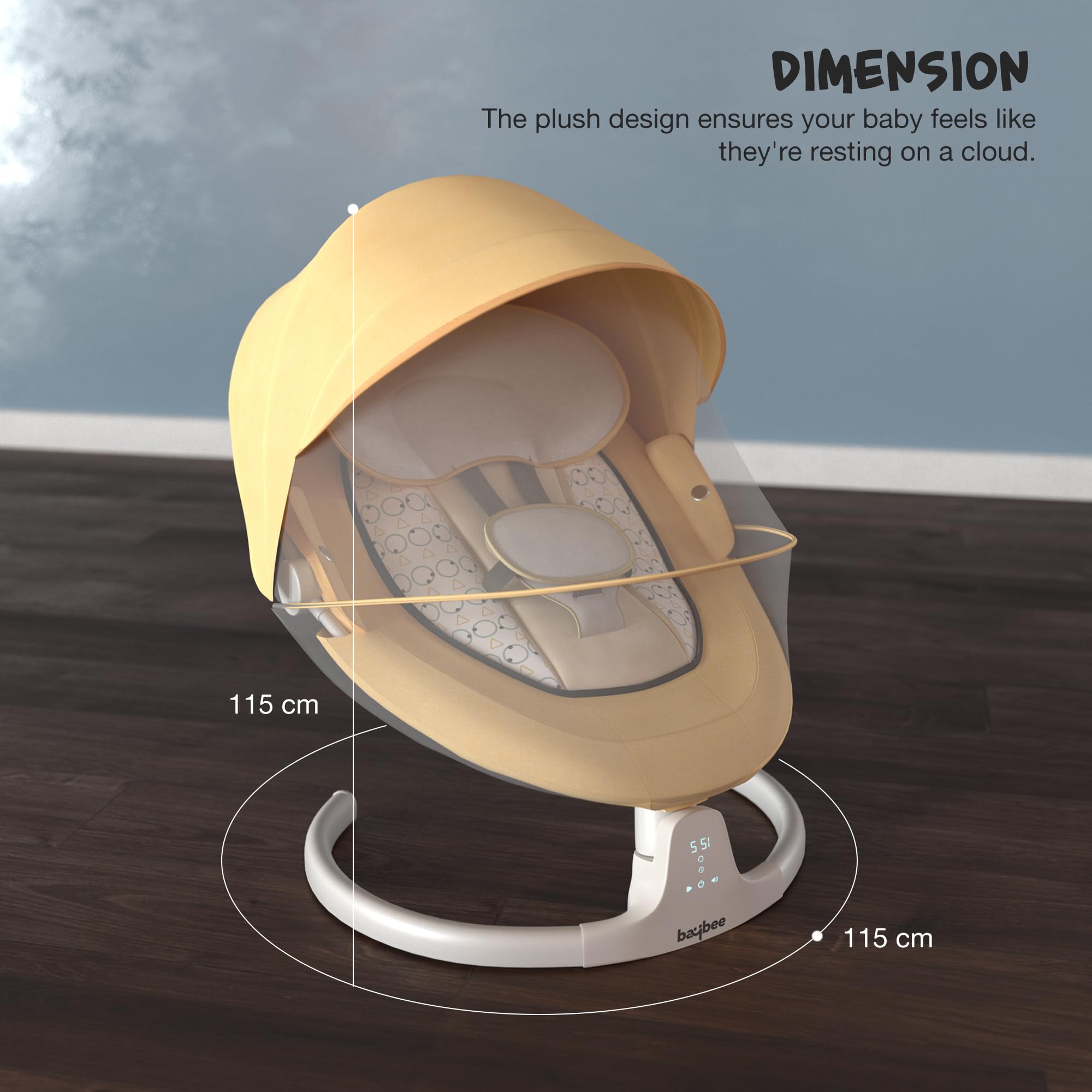 Baybee Lullabies Automatic Electric Baby Swing Cradle - Image 9