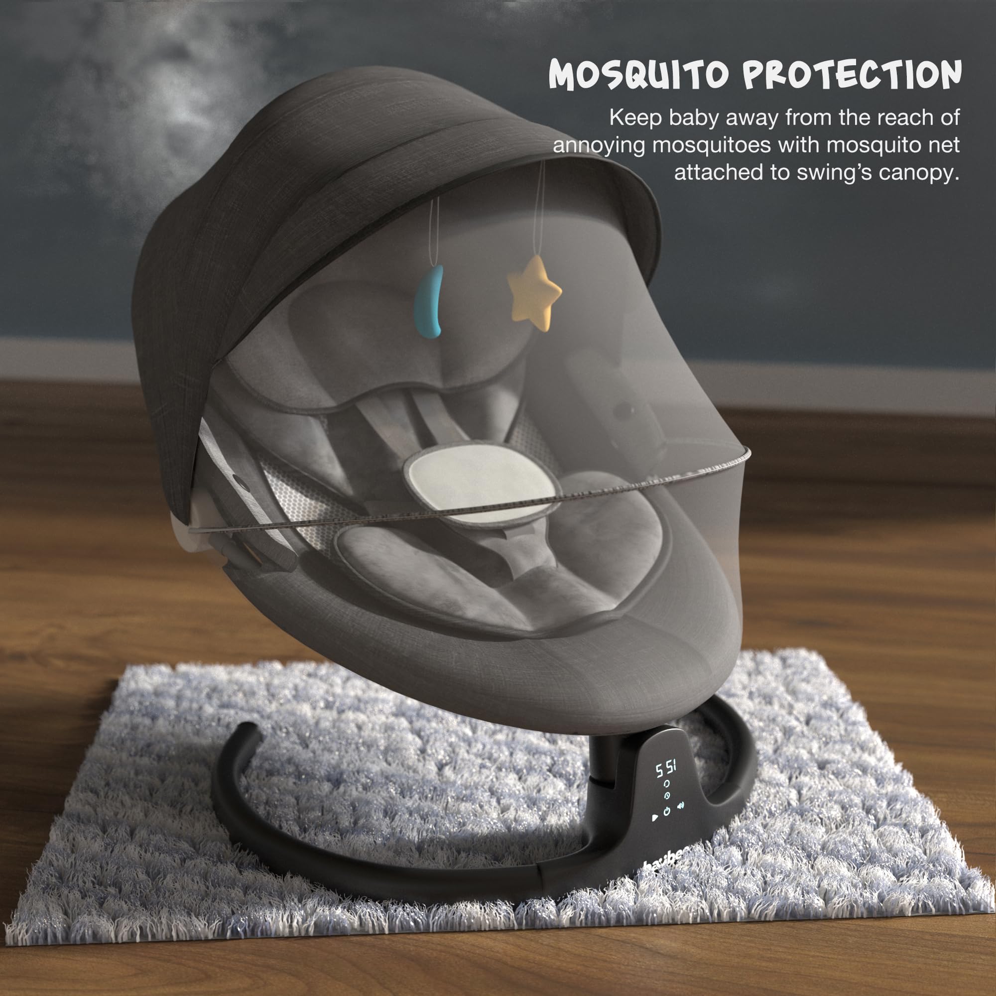 Baybee Lullabies Automatic Electric Baby Swing Cradle - Image 24