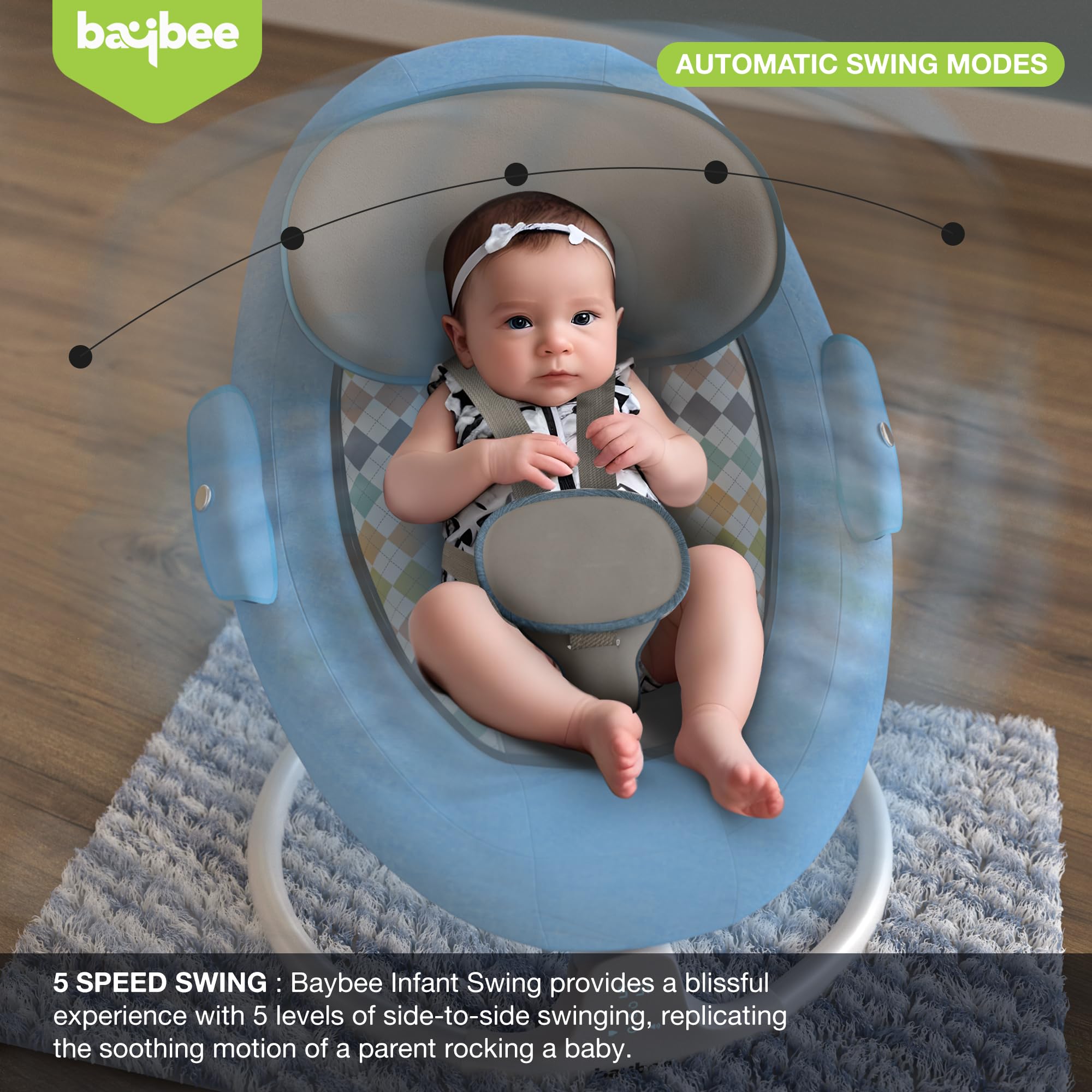 Baybee Lullabies Automatic Electric Baby Swing Cradle - Image 31