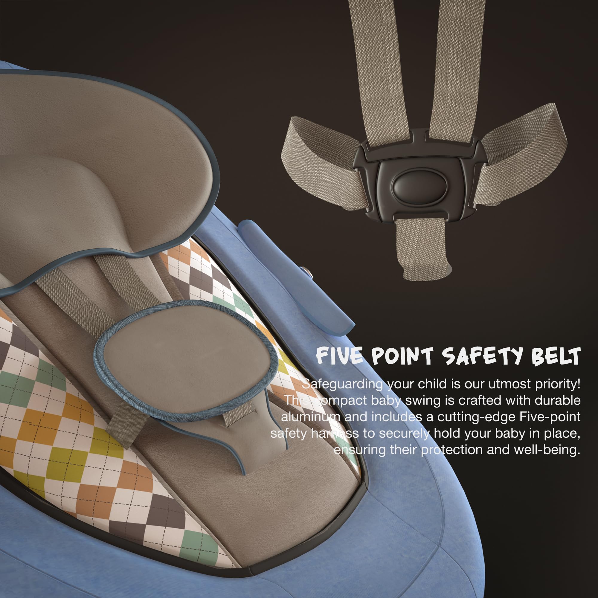 Baybee Lullabies Automatic Electric Baby Swing Cradle - Image 35