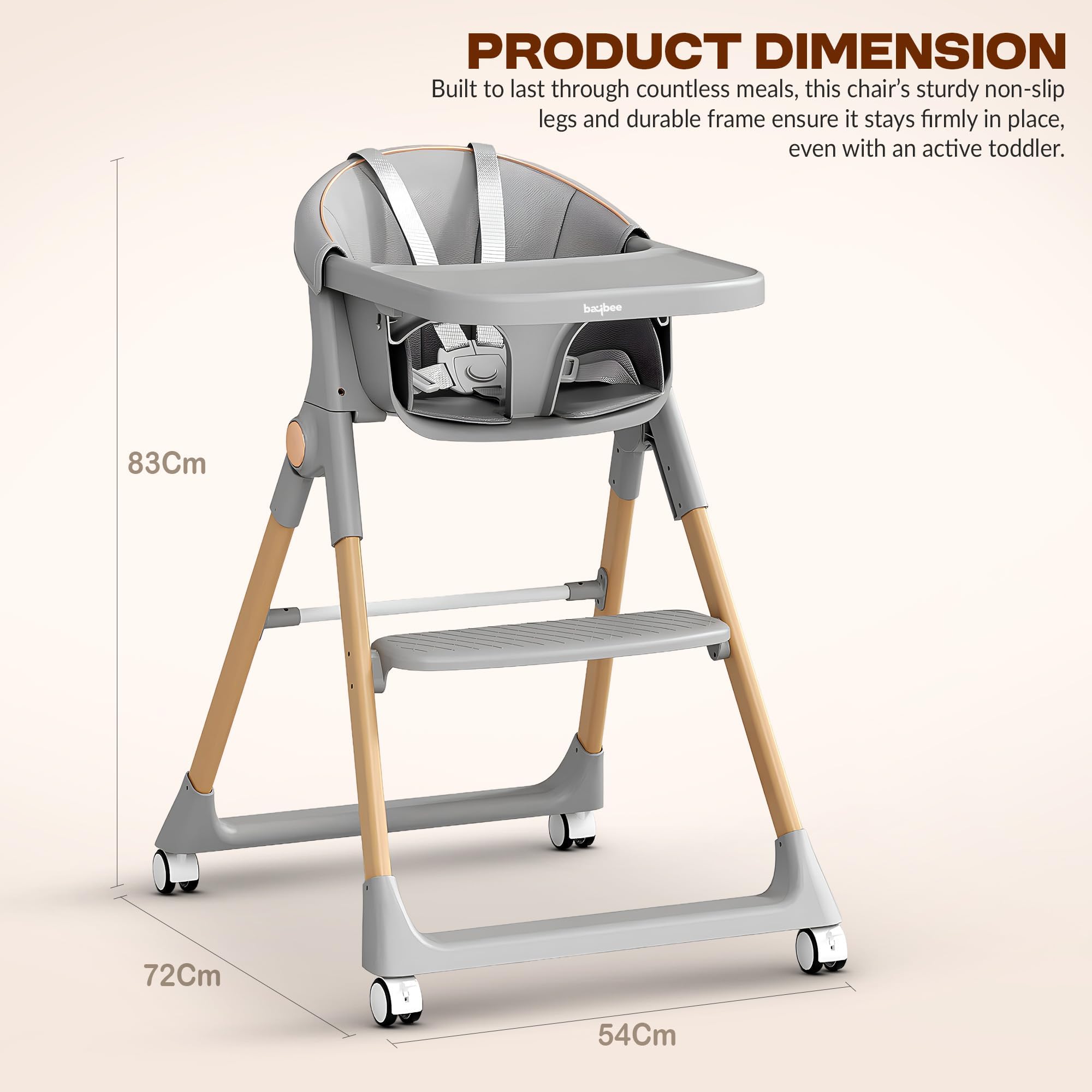 Baybee 3-in-1 Convertible High Chair for Kids - Image 7