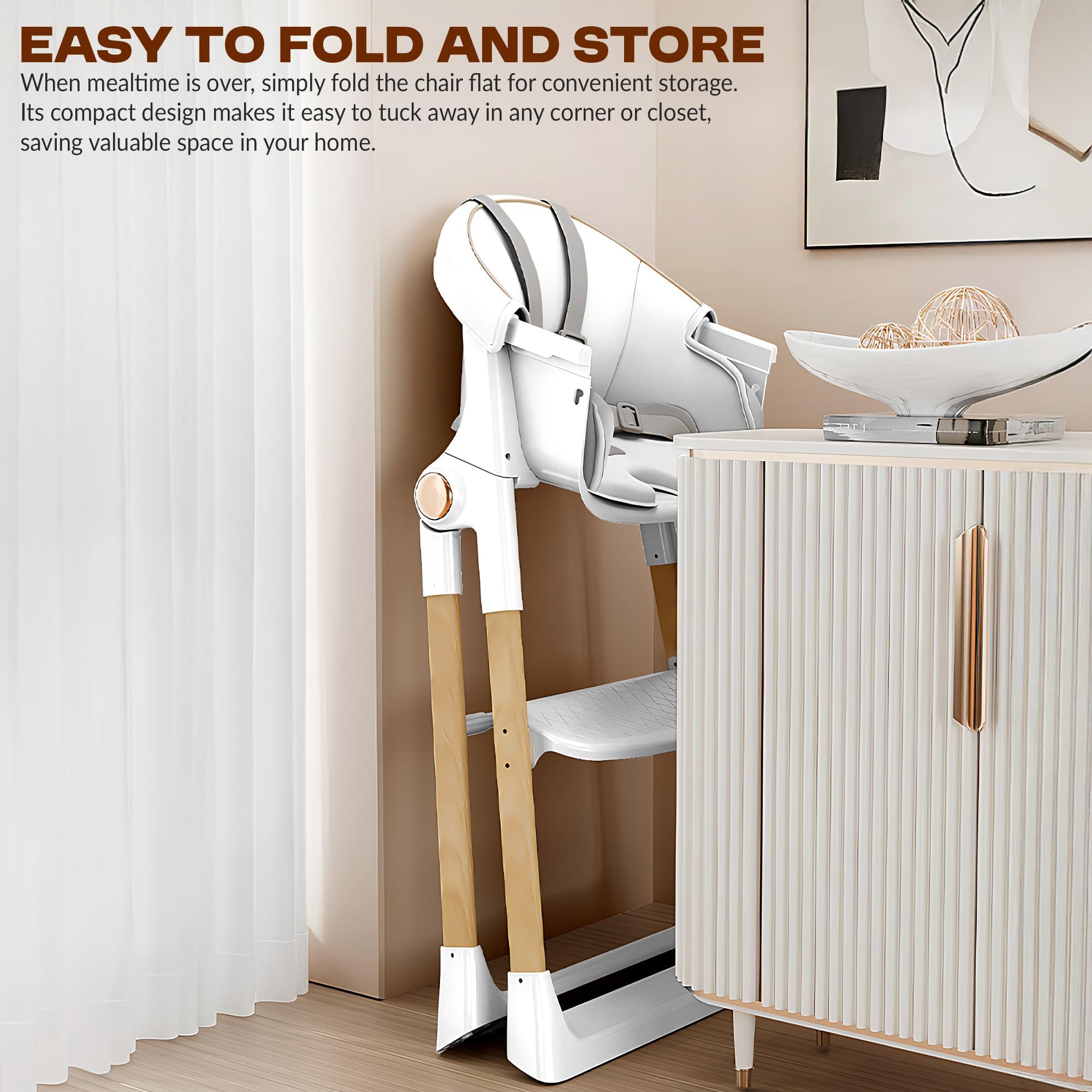 Baybee 3-in-1 Convertible High Chair for Kids - Image 19
