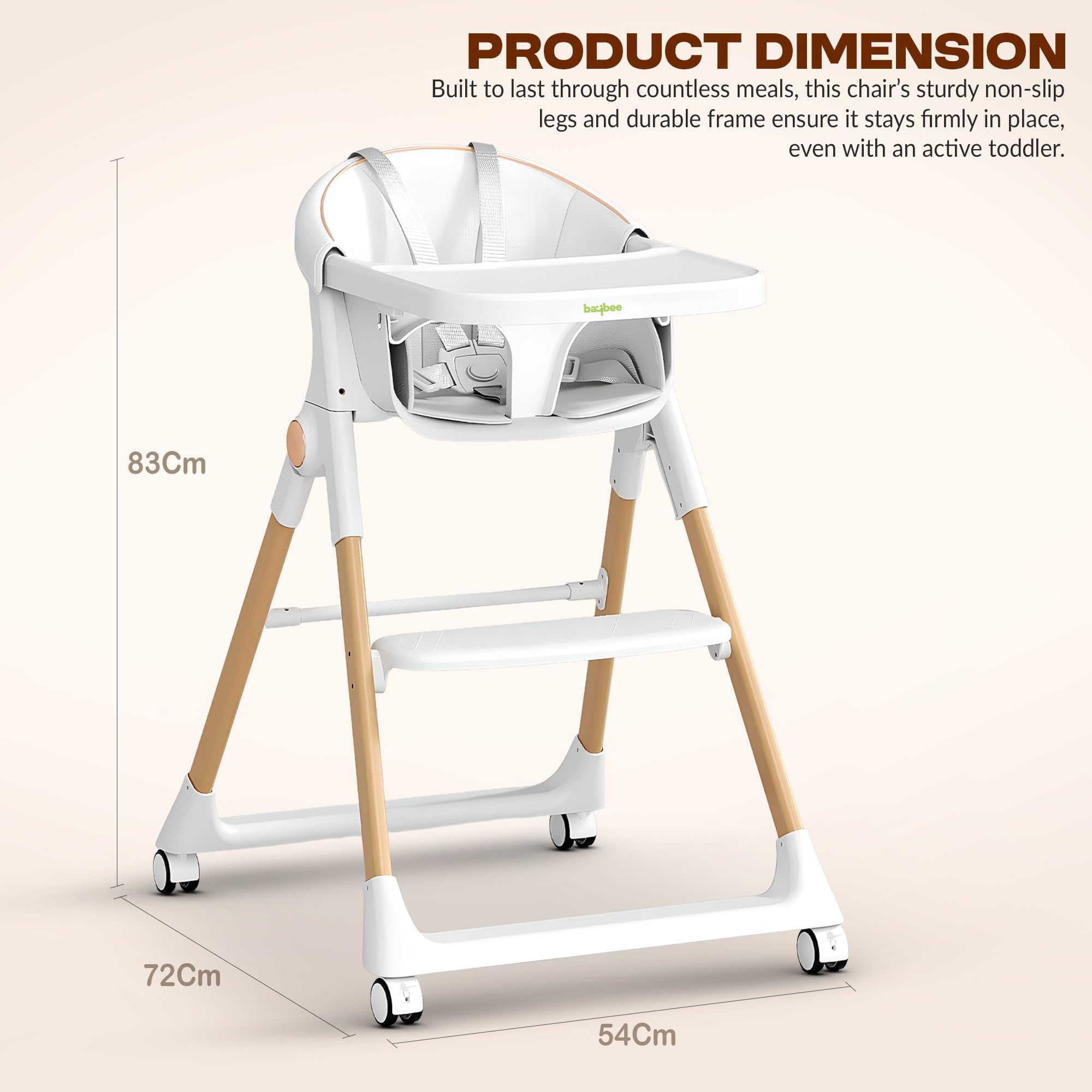 Baybee 3-in-1 Convertible High Chair for Kids - Image 23
