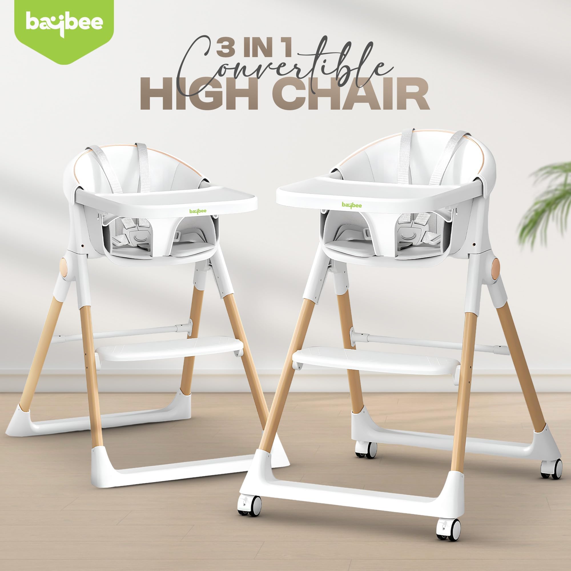 Baybee 3-in-1 Convertible High Chair for Kids - Image 24