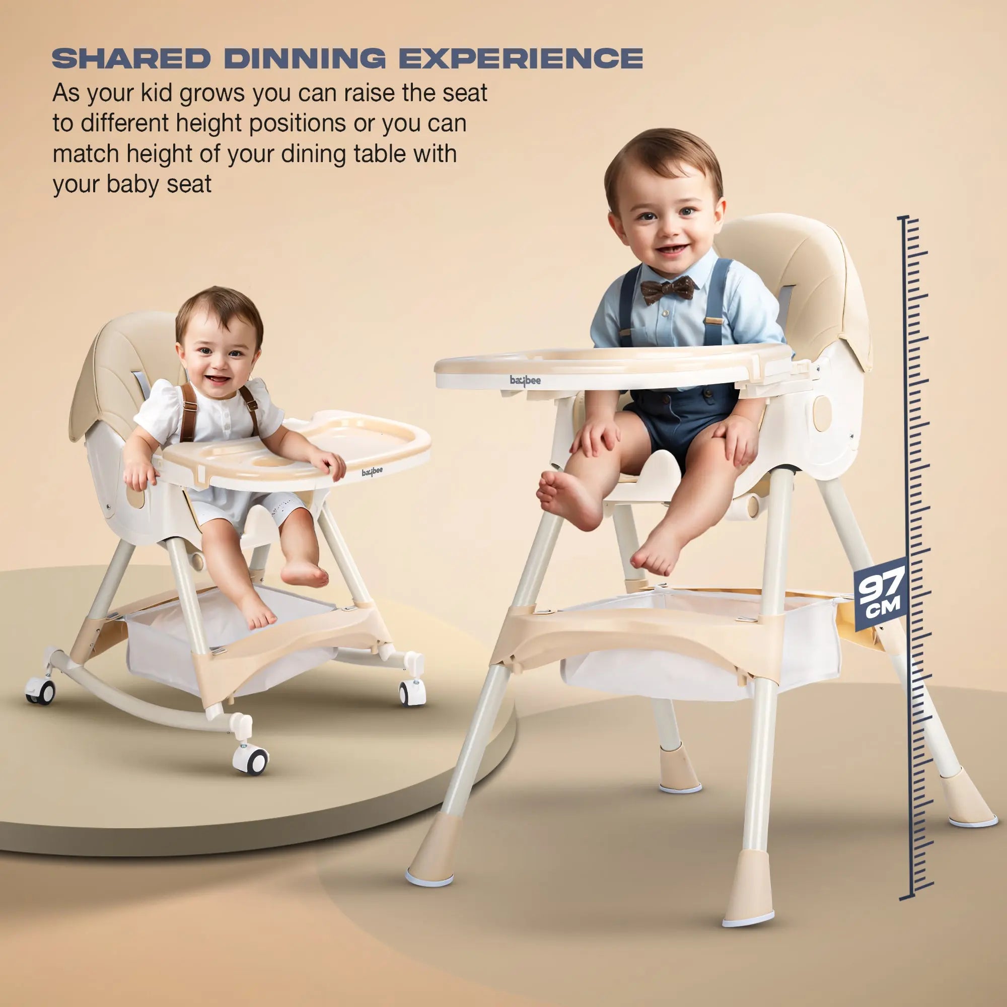 Baybee 4 in 1 Convertible High Chair for Kids - Image 2