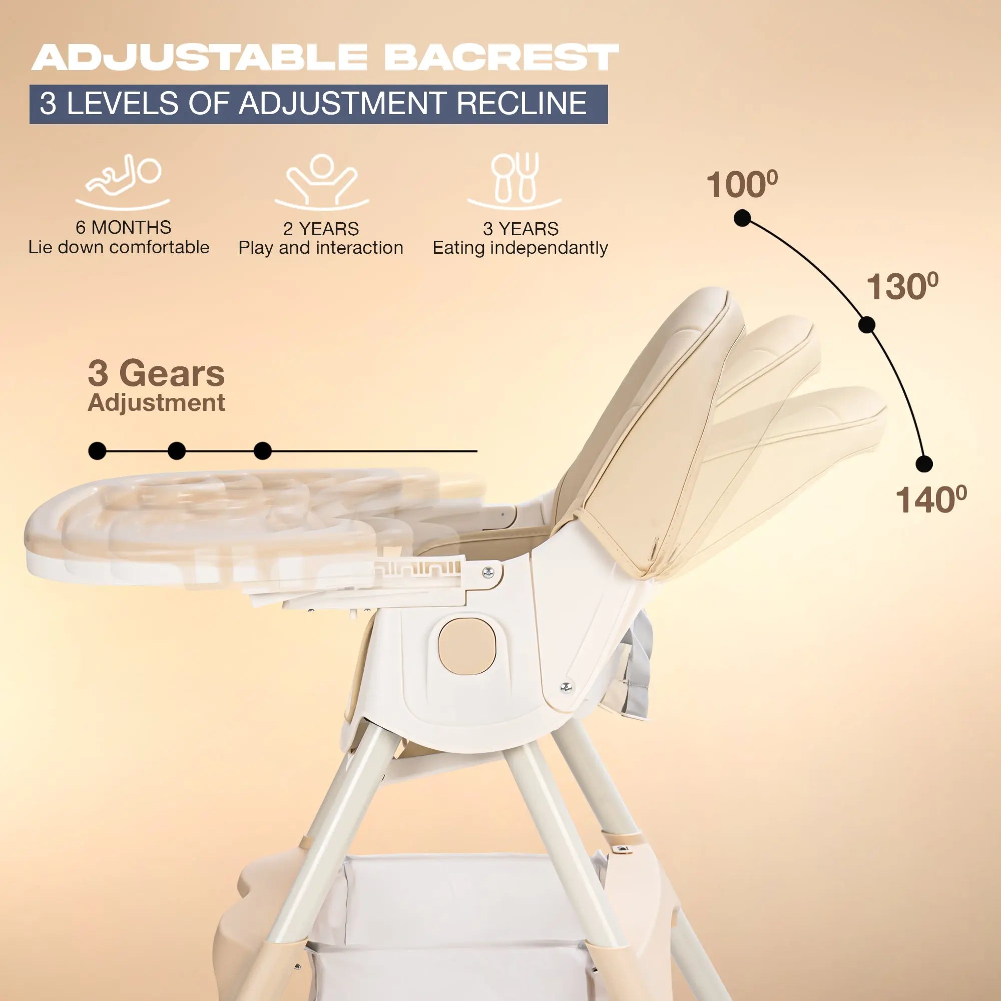 Baybee 4 in 1 Convertible High Chair for Kids - Image 5