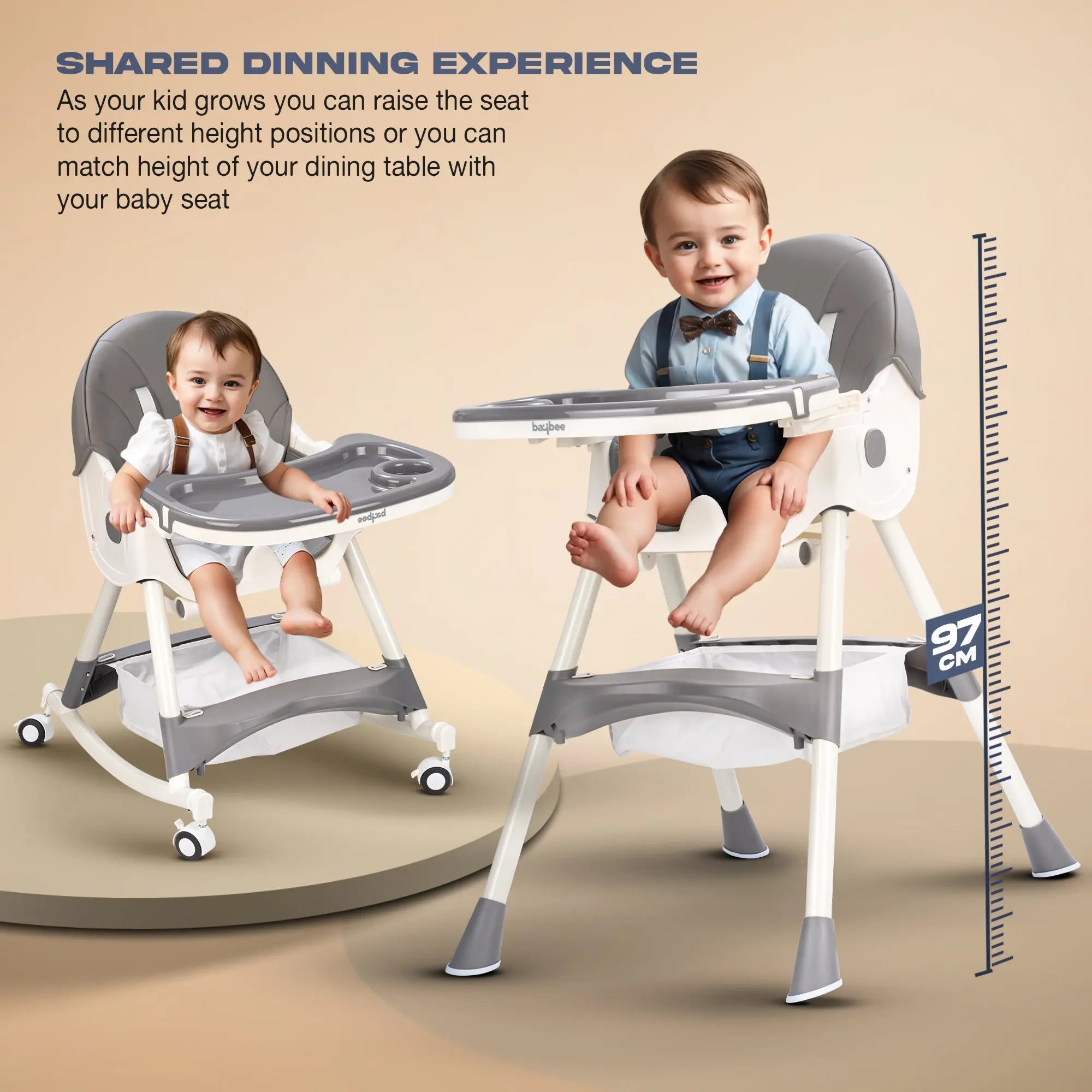 Baybee 4 in 1 Convertible High Chair for Kids - Image 9
