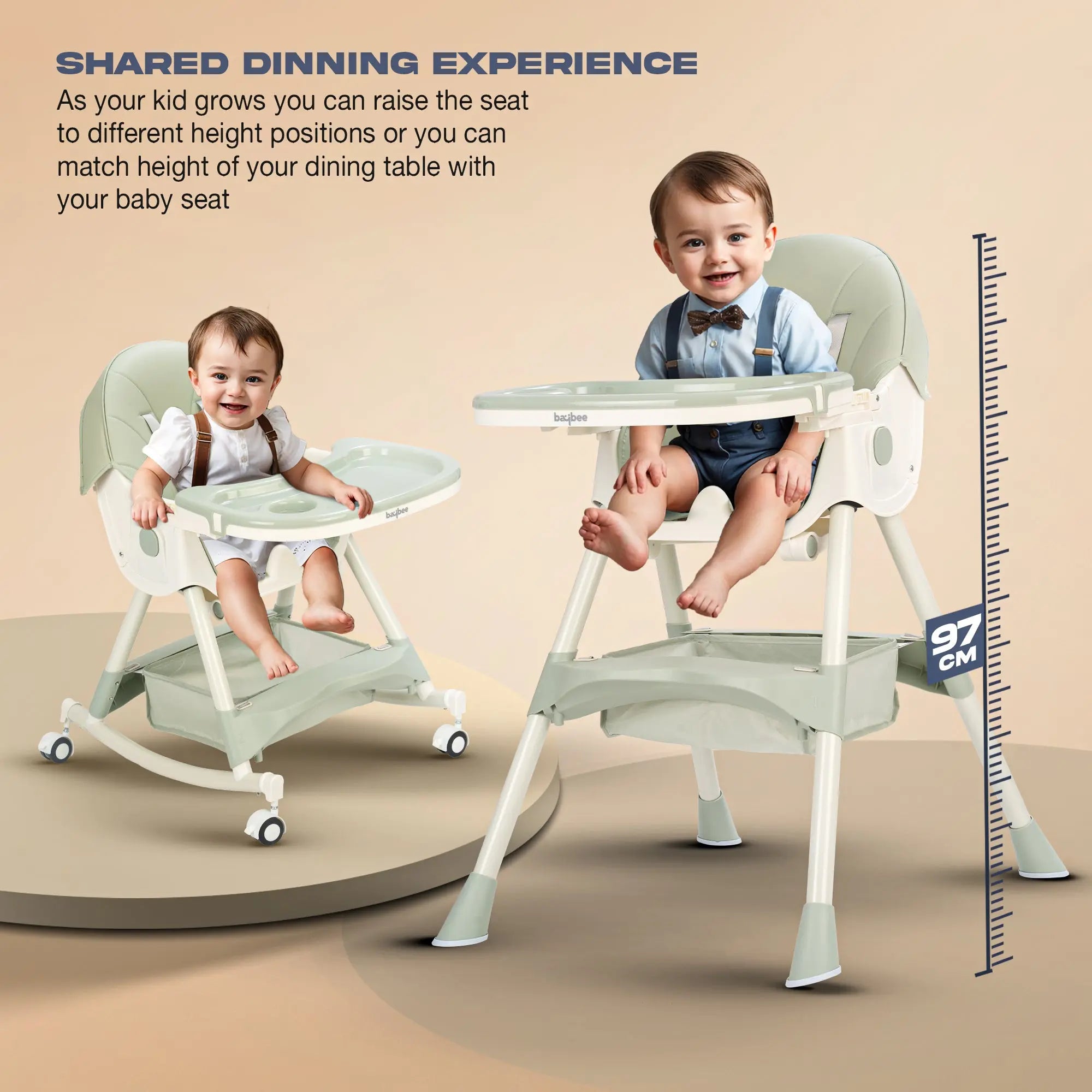 Baybee 4 in 1 Convertible High Chair for Kids - Image 16
