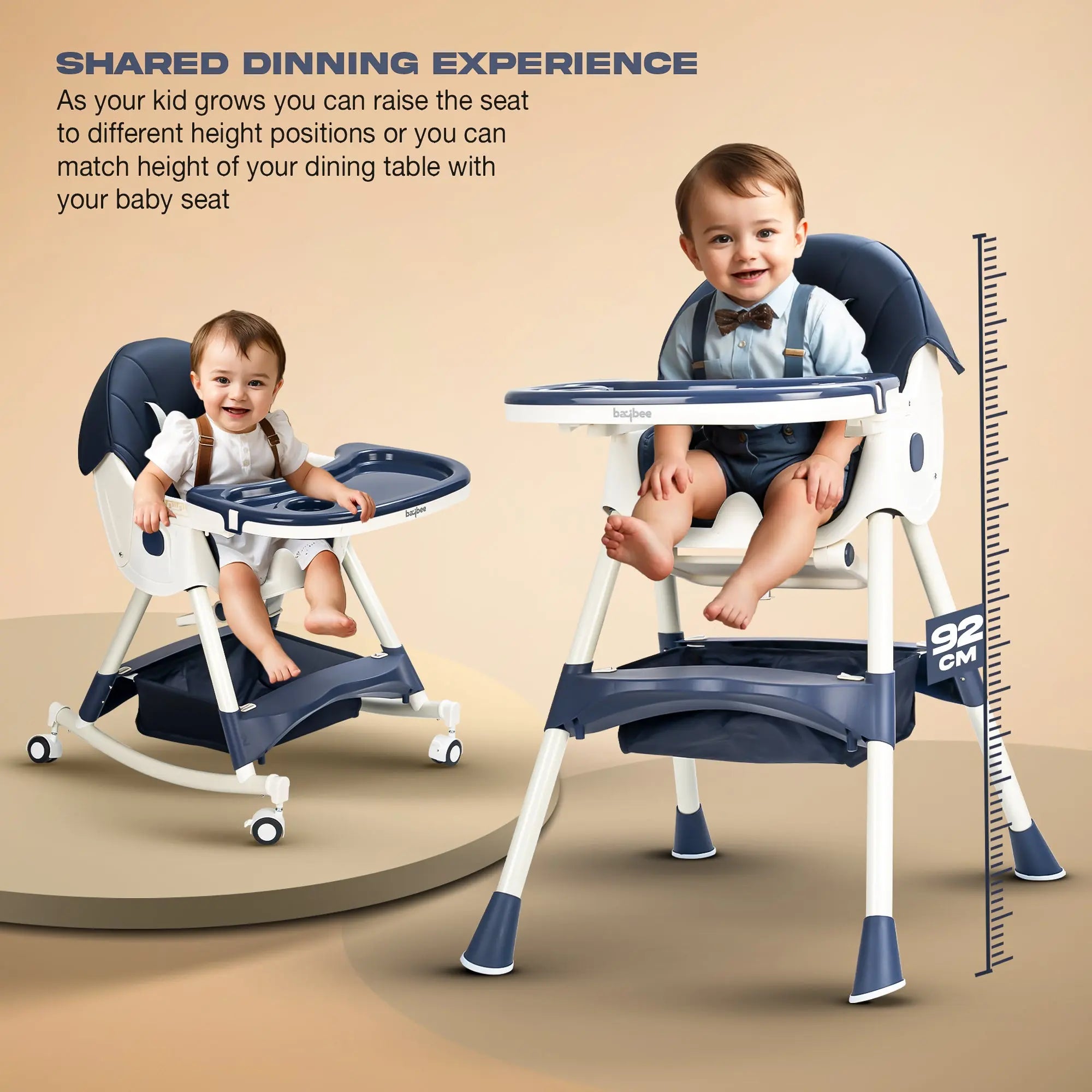 Baybee 4 in 1 Convertible High Chair for Kids - Image 23