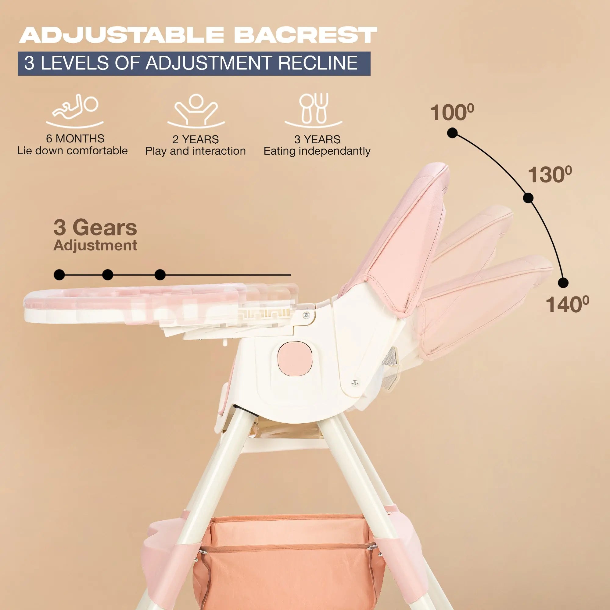 Baybee 4 in 1 Convertible High Chair for Kids - Image 33