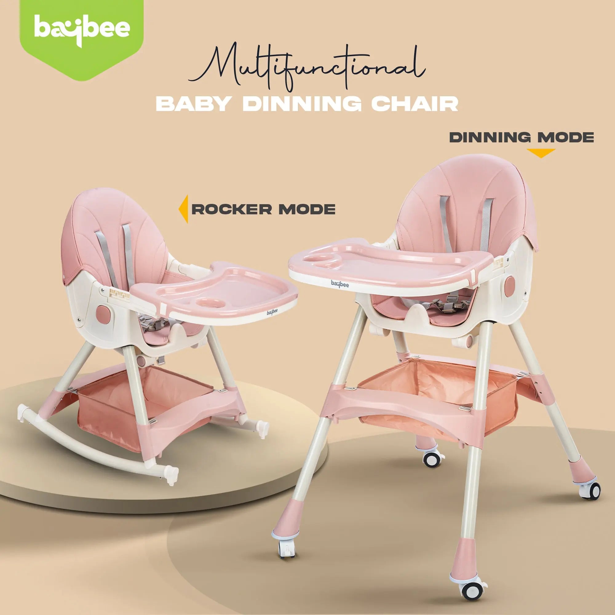 Baybee 4 in 1 Convertible High Chair for Kids - Image 35