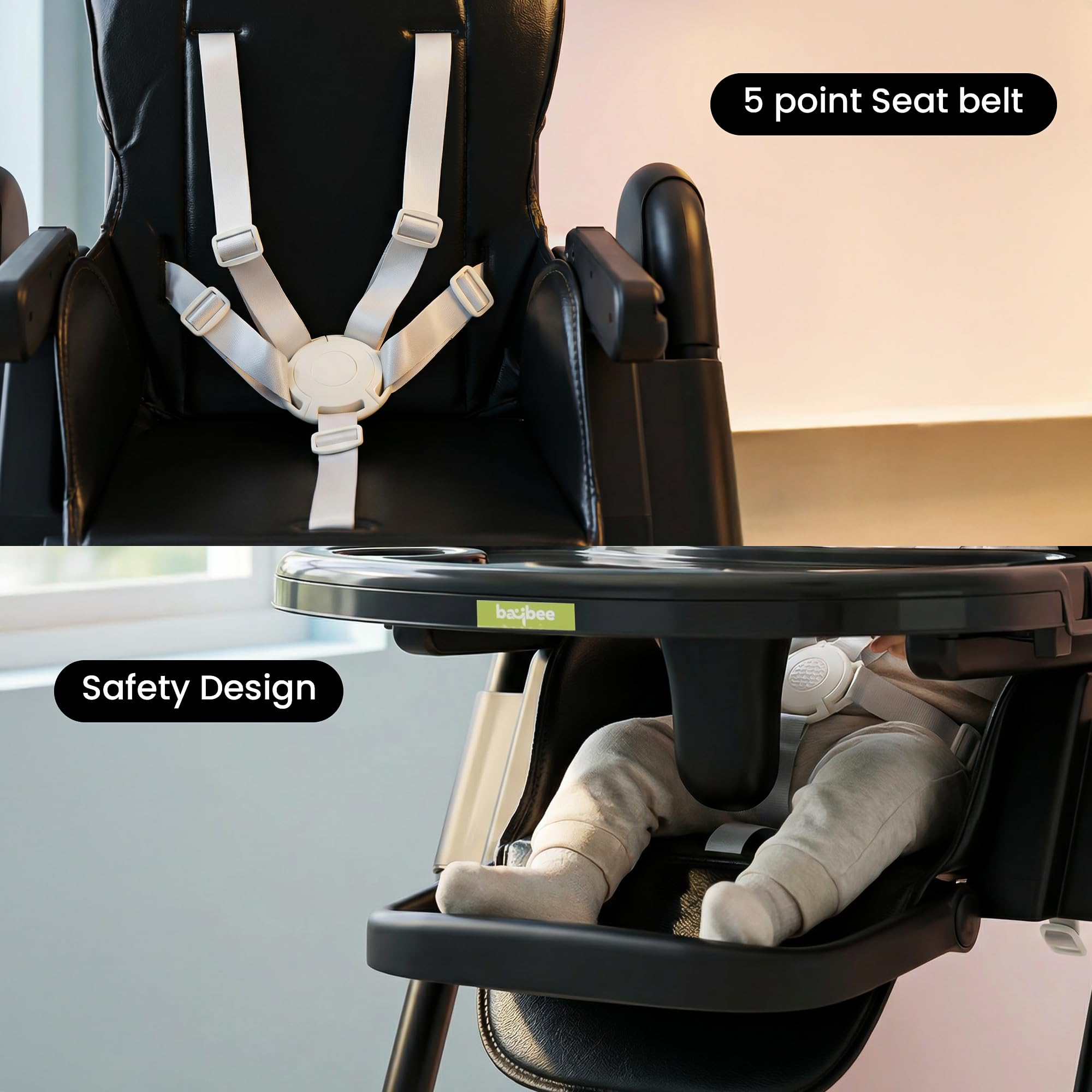 Baybee High Chair for Baby Adjustable Feeding Chair - Image 4