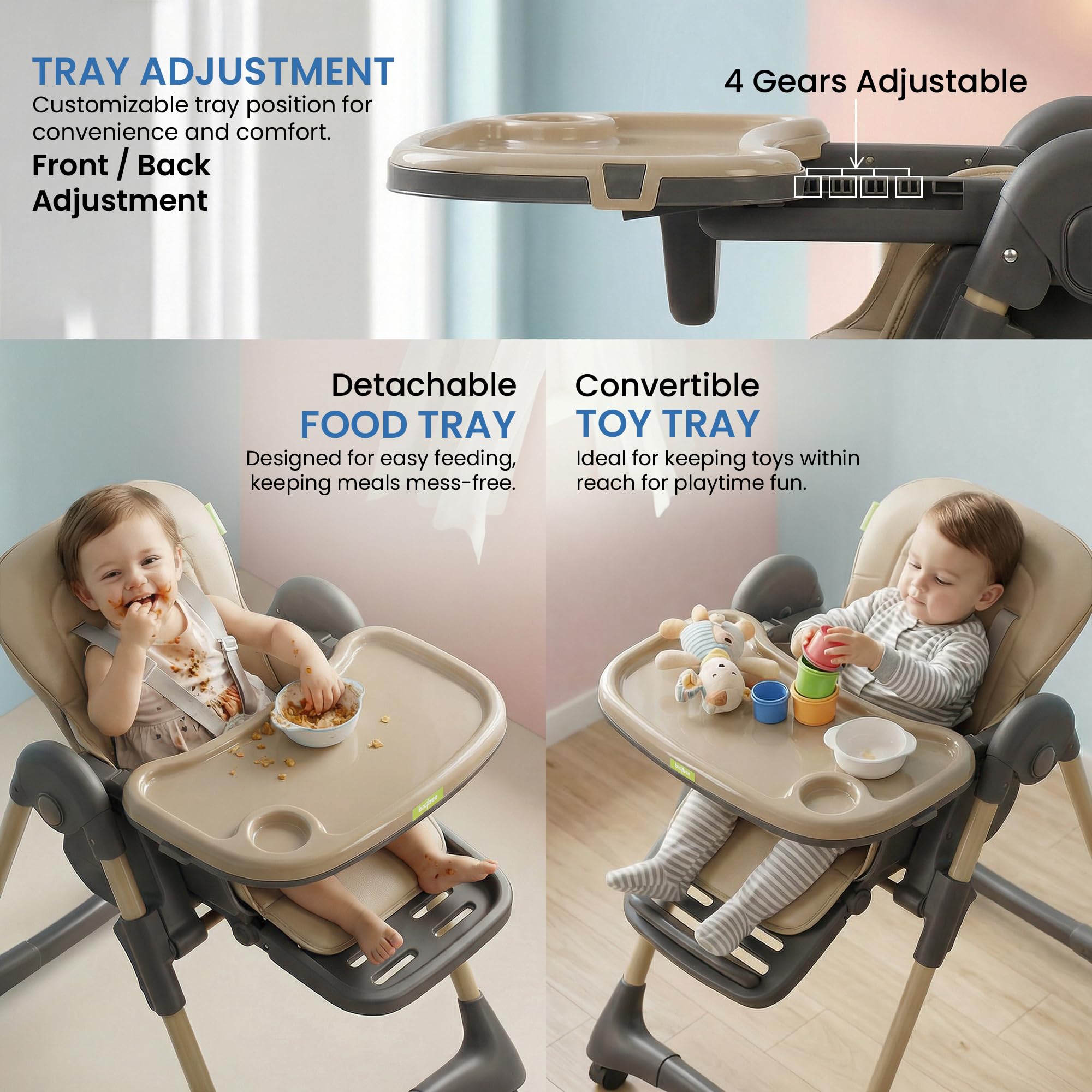 Baybee High Chair for Baby Adjustable Feeding Chair - Image 11