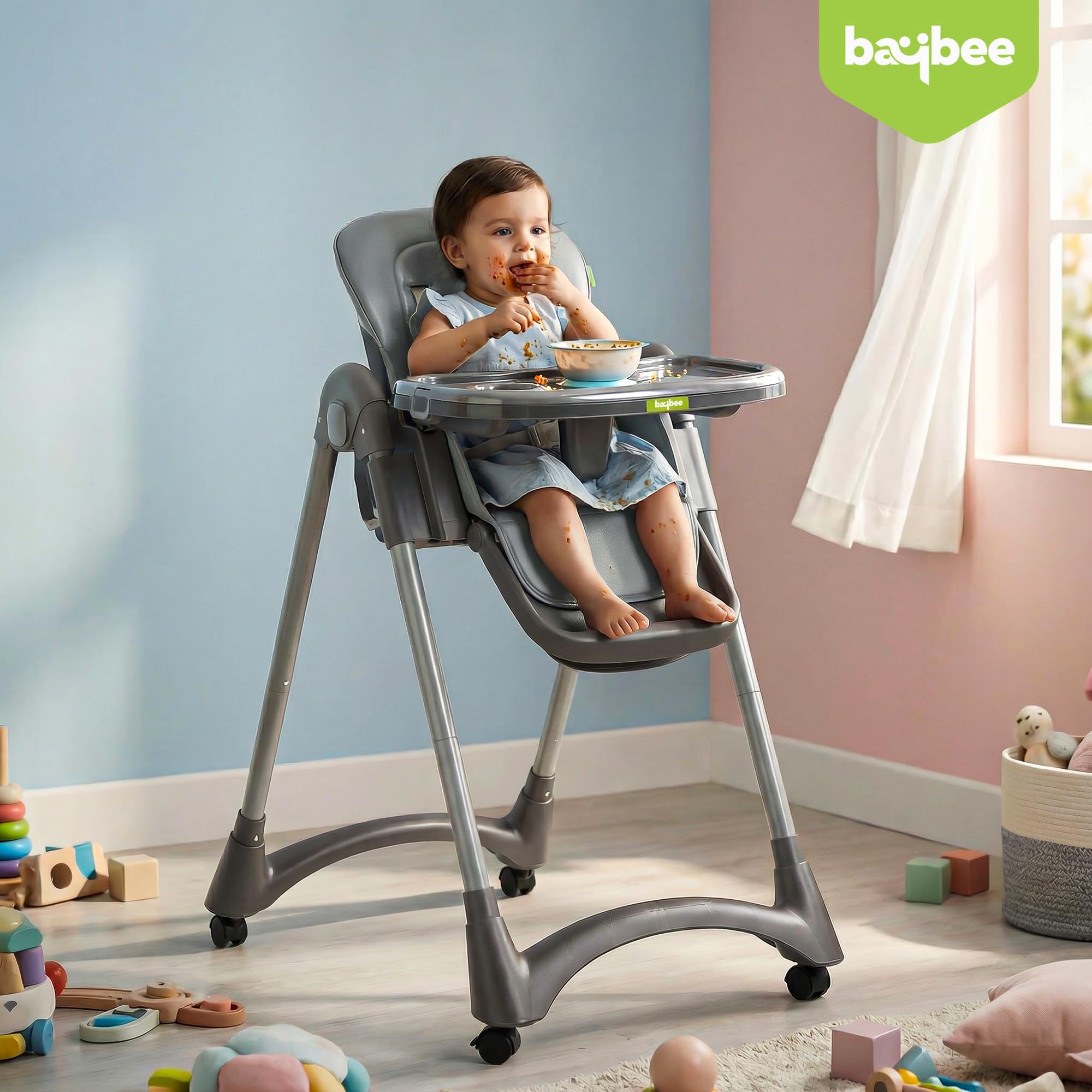 Baybee High Chair for Baby Adjustable Feeding Chair - Image 17