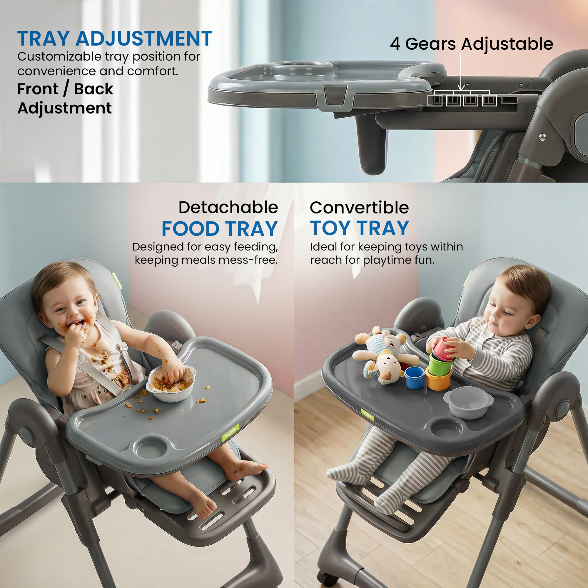 Baybee High Chair for Baby Adjustable Feeding Chair - Image 19