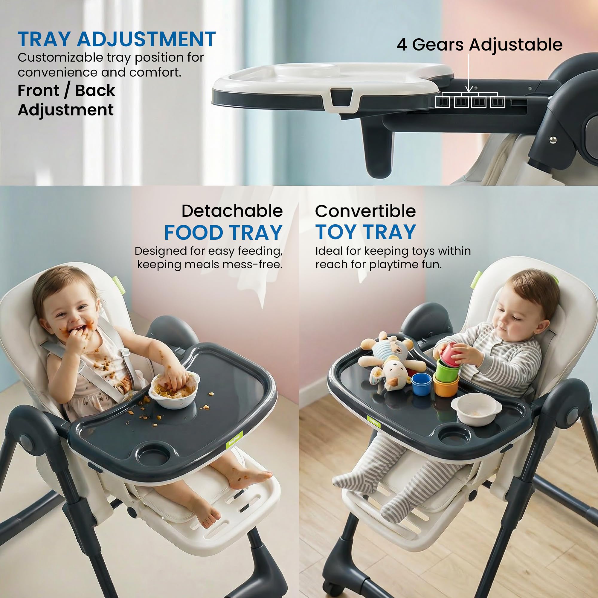 Baybee High Chair for Baby Adjustable Feeding Chair - Image 27